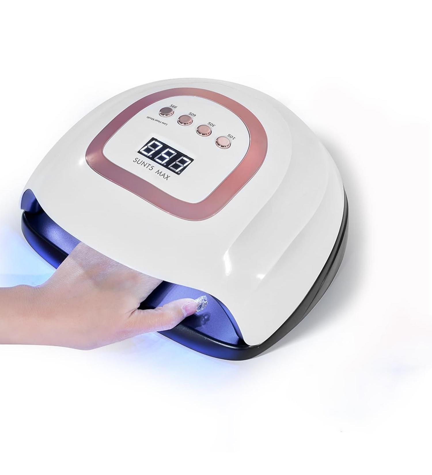 Sanon UV LED Nail Lamp 220W Fast Dryer with 57 LEDs and 4 Timer Presets - For Fingernail and Toenail Curing | Nail Art Tools - Buy Online on GoSupps.com