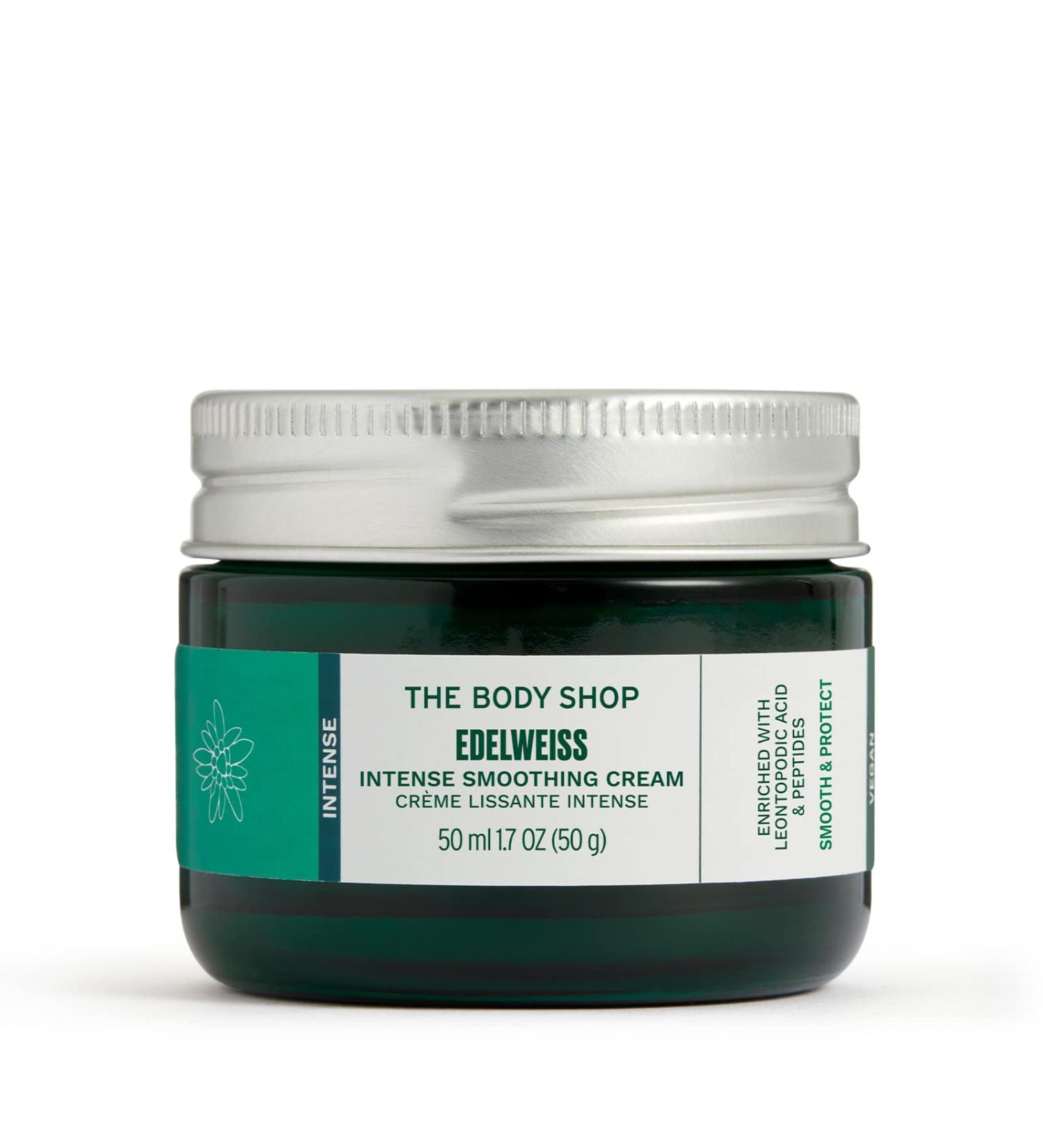 Body Shop Edelweiss Intense Nourishing Day Cream 50ml - Vegan Moisturizer for Smooth & Hydrated Skin - Buy Online on GoSupps.com