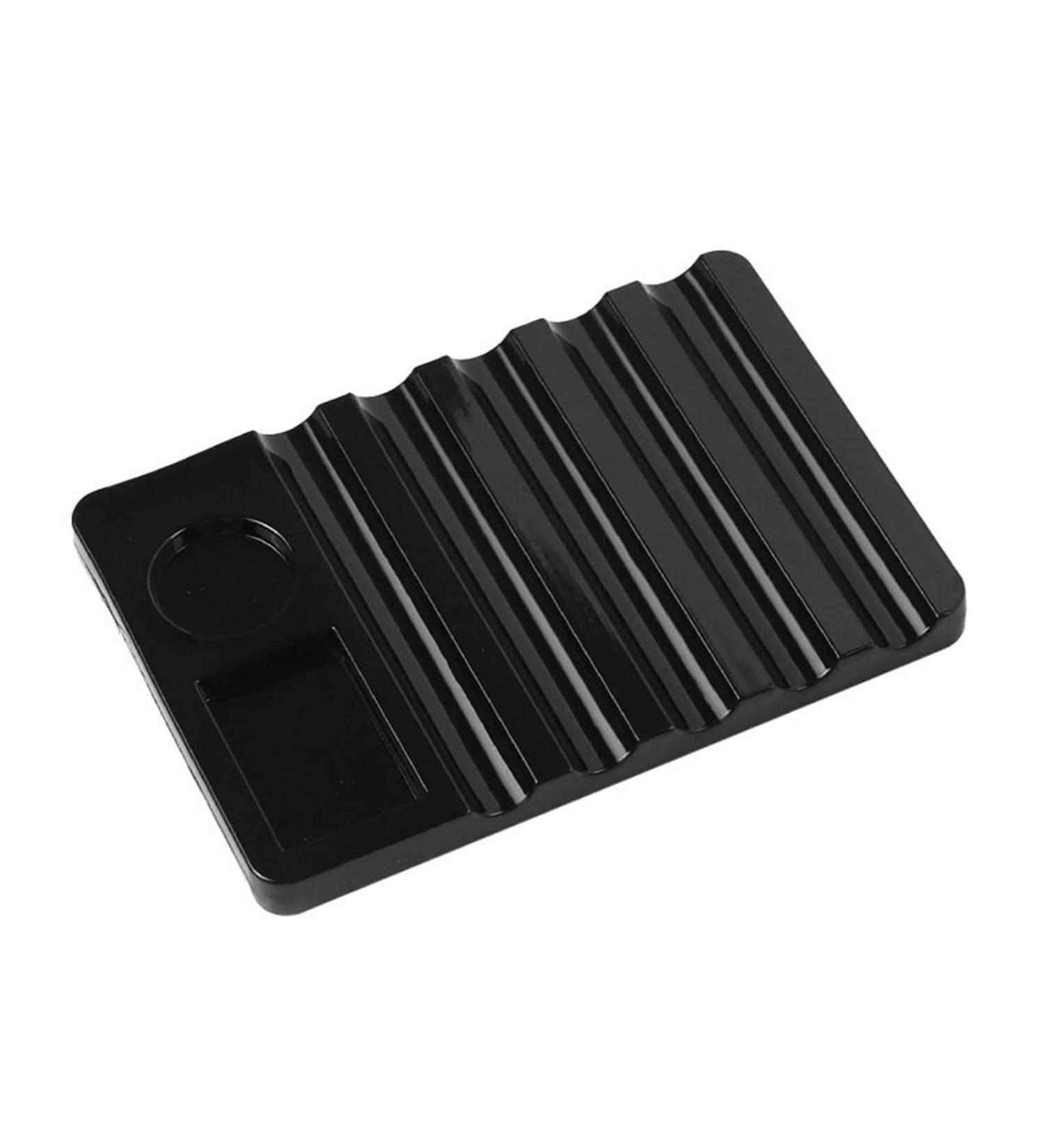 Worparsen Nail Art Palette Eye-catching Vivid 7 Slots Nail Art Brush Holder Compatible with Women Black - Buy Online on GoSupps.com