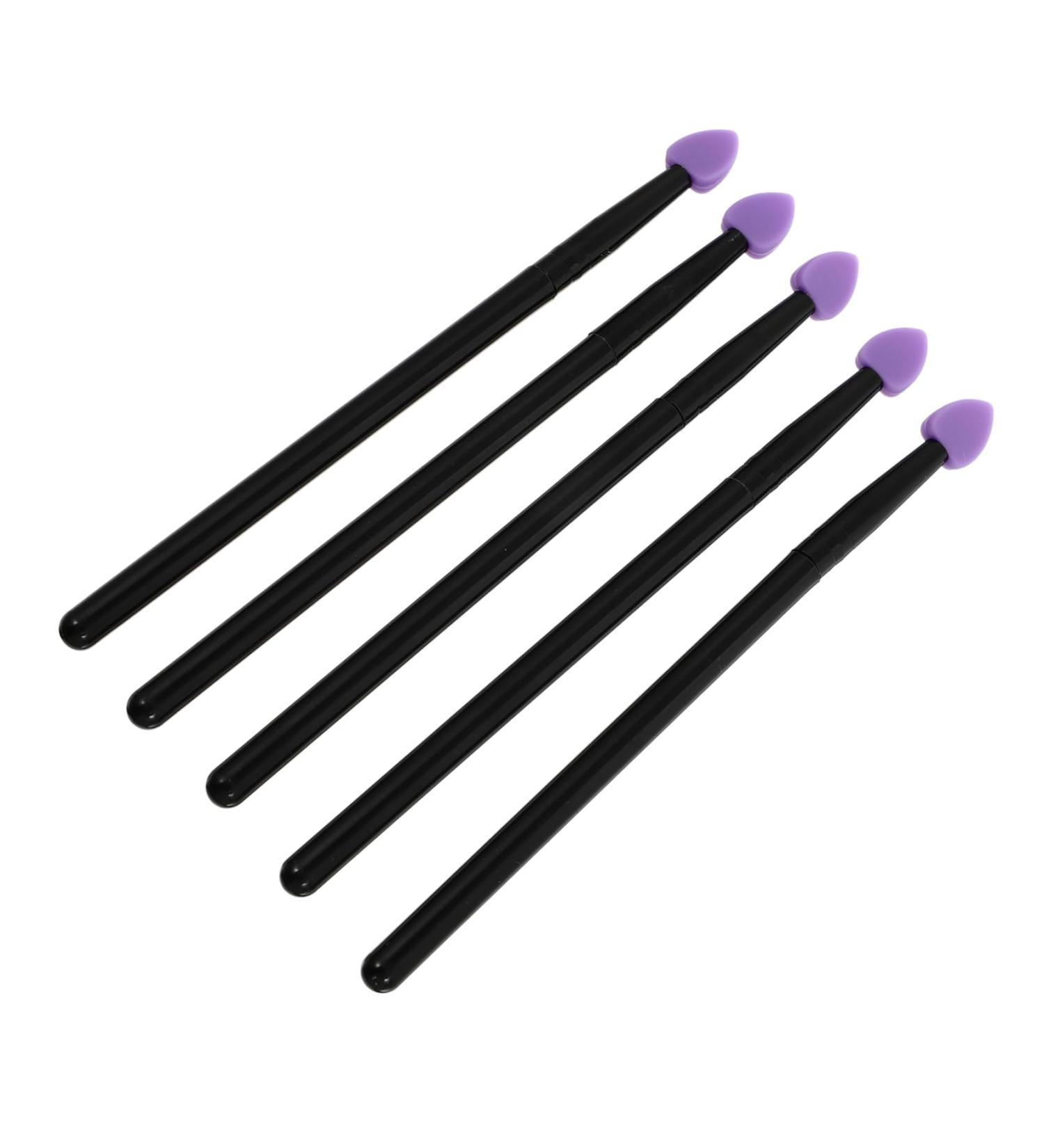 Outanaya 5pcs Silicone Eyeshadow Brush Creamy Eyeshadow Sponge Applicator Make up Makeupset Aluminum Purple 13x1cm Purple - Buy Online on GoSupps.com