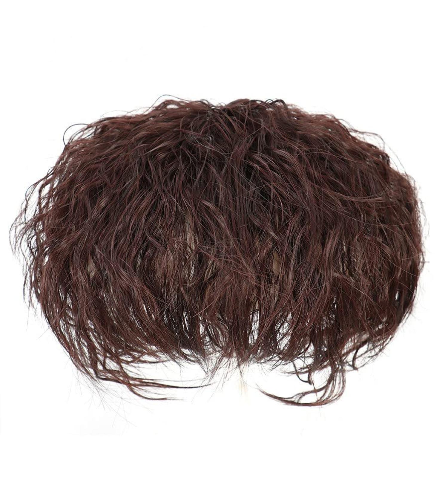 Synthetic Hair Topper With Bangs Clip In Hair Extensions Wavy Black Brown Hair Pieces for Women cover the white hair 2/33 3Clips - Buy Online on GoSupps.com