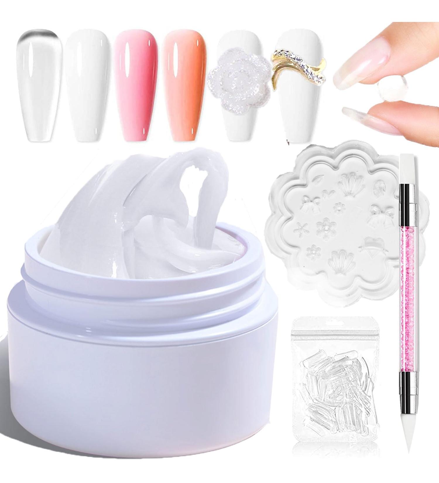 Nailgil Solid Builder Gel - Solid Builder Gel for Nail Polish Solid Nail Glue Gel 3D Nail Sculpture Gel with Tool Set Salon DIY at Home White 15 g - Buy Online on GoSupps.com