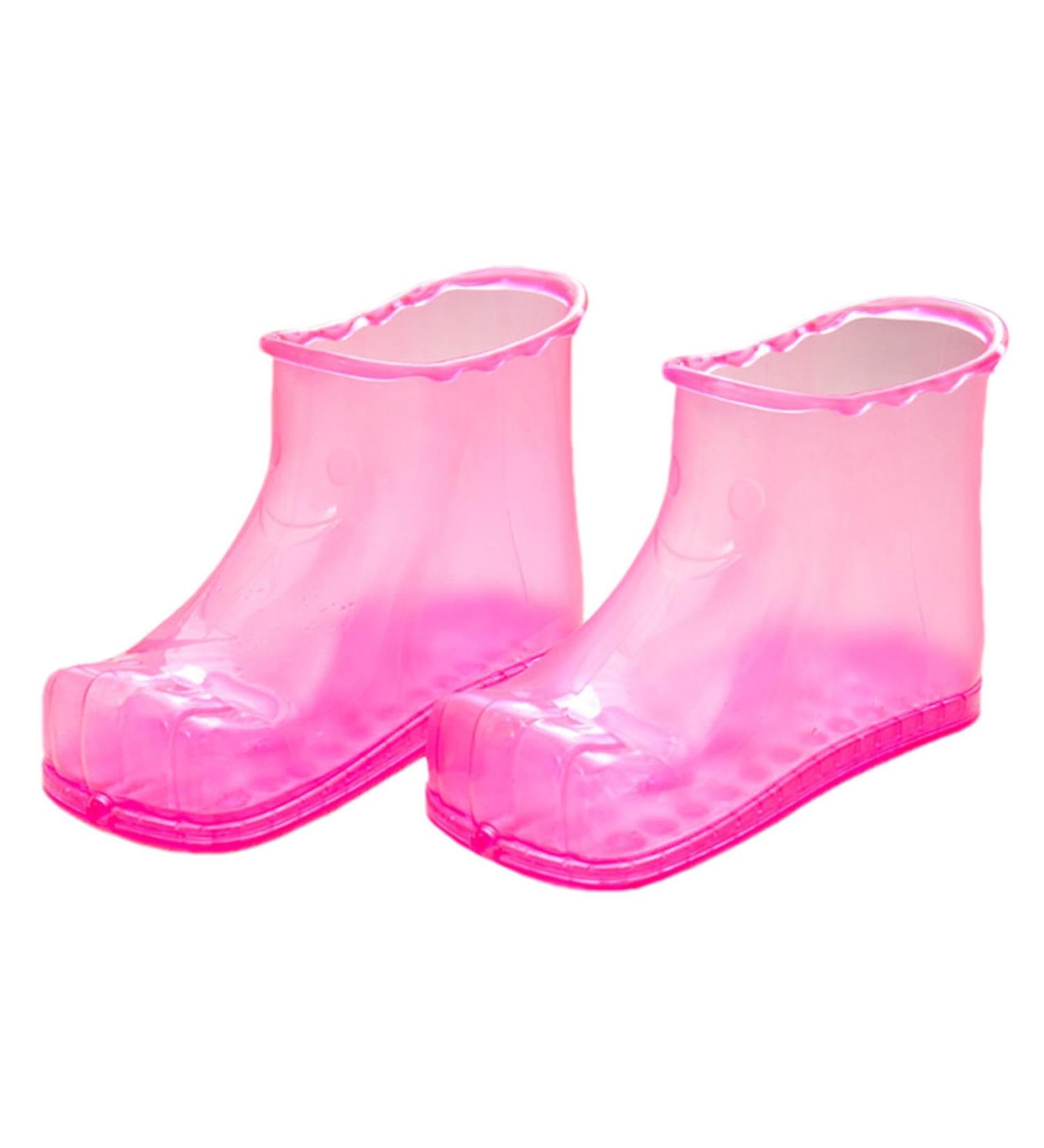 Foot Soaking Boots | Waterproof Anti-Slip Foot Bath Shoes - Heatproof Colorful Foot Soaker Portable Foot Spa Shoes for Home Bathroom Height 18cm Size 45 Red - Buy Online on GoSupps.com