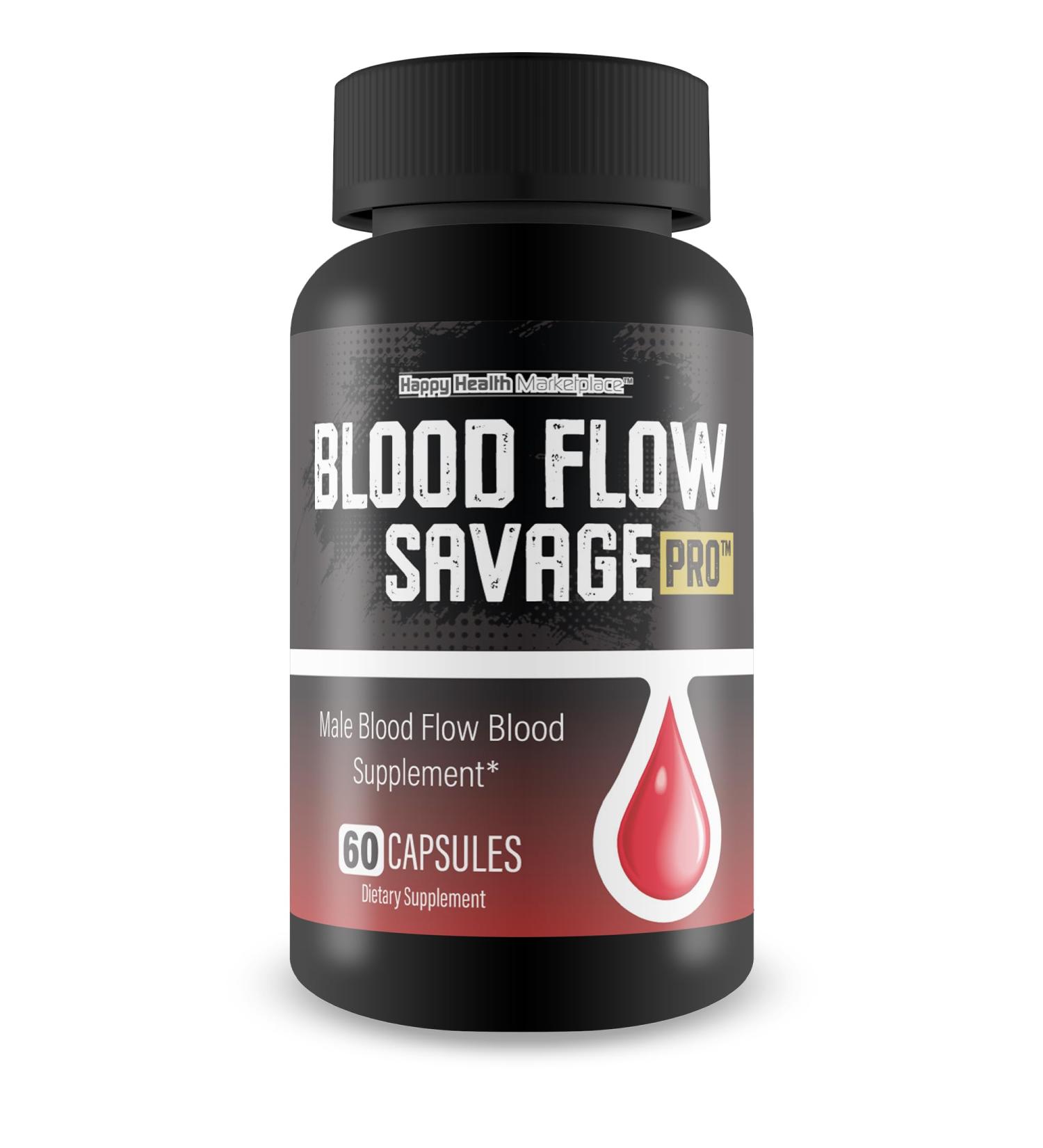 Blood Flow Savage Pro - Our Best Blood Flow Capsules - Healthy Blood Flow Natural Formula - Support Men Blood Flow Savage Grow Max Your Body Circulation - Mens Blood Flow Supplement Max Blood Flow - Buy Online on GoSupps.com