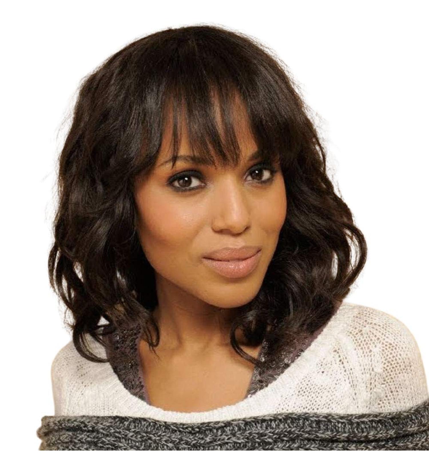 PANEWAY Brazilian Body Wave Short Human Hair Wig with Bangs - 12 Inch Natural Color | For Black & White Women - Buy Online on GoSupps.com