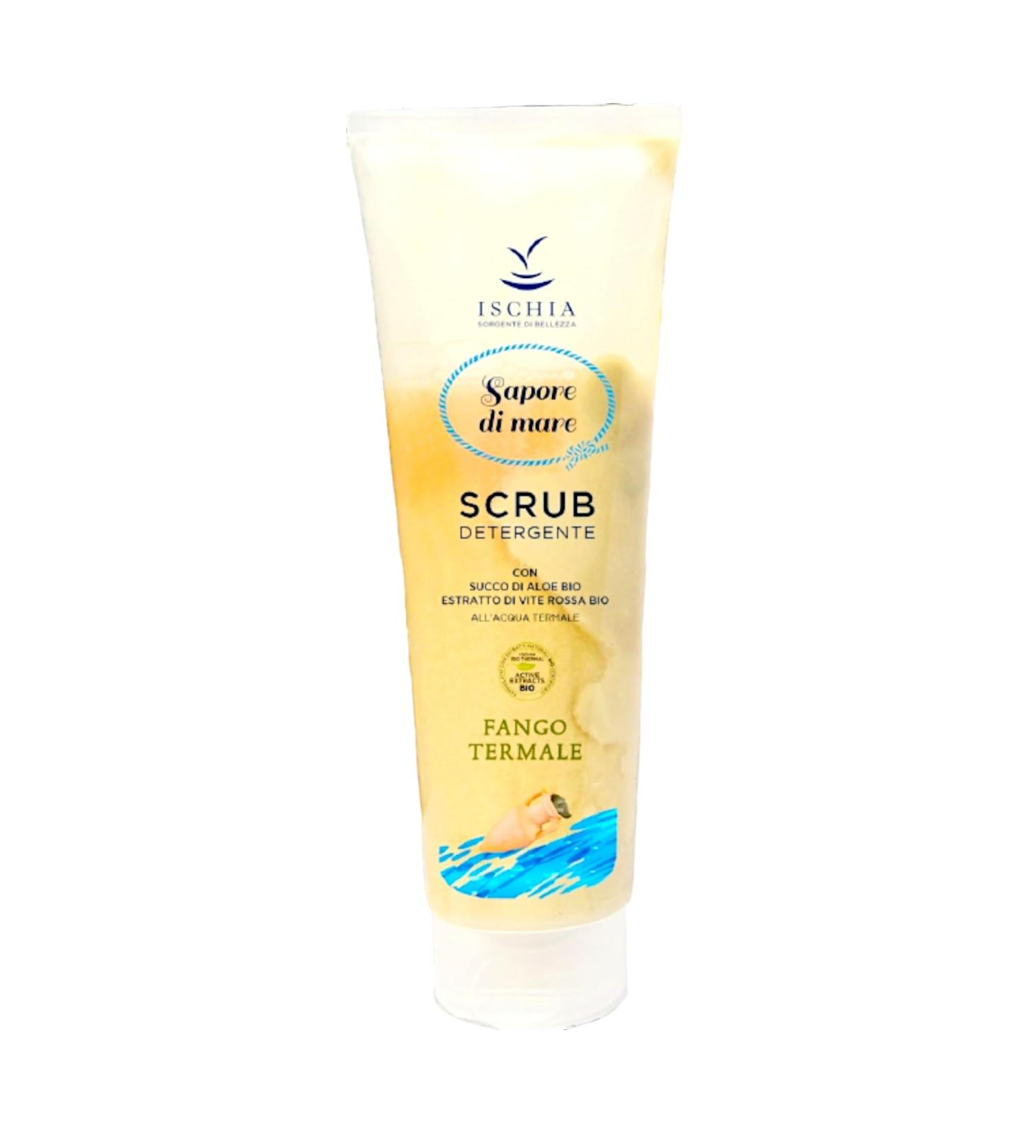  Ischia Sorgente di Bellezza ISB - "Sea Flavor" Scrub Cleansing Soap with Thermal Mud 250ml Organic Aloe and Thermal Water from the Island of Ischia - Buy Online on GoSupps.com