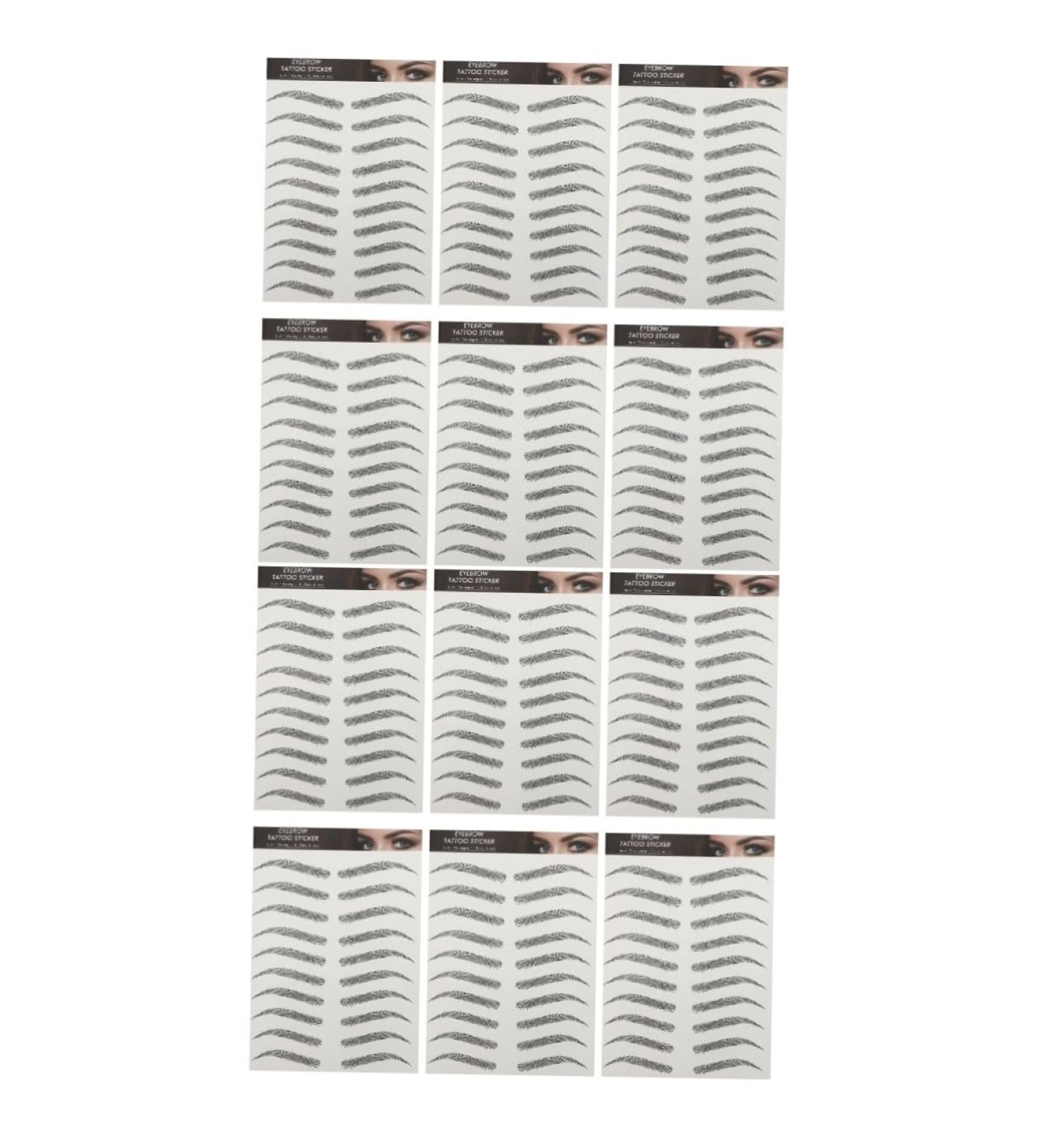 Ipetboom 12 sheets for Eyebrows Tie Brow Temporary Hair-like Supplies Tool Tools Stich Stickers Grooming - Buy Online on GoSupps.com
