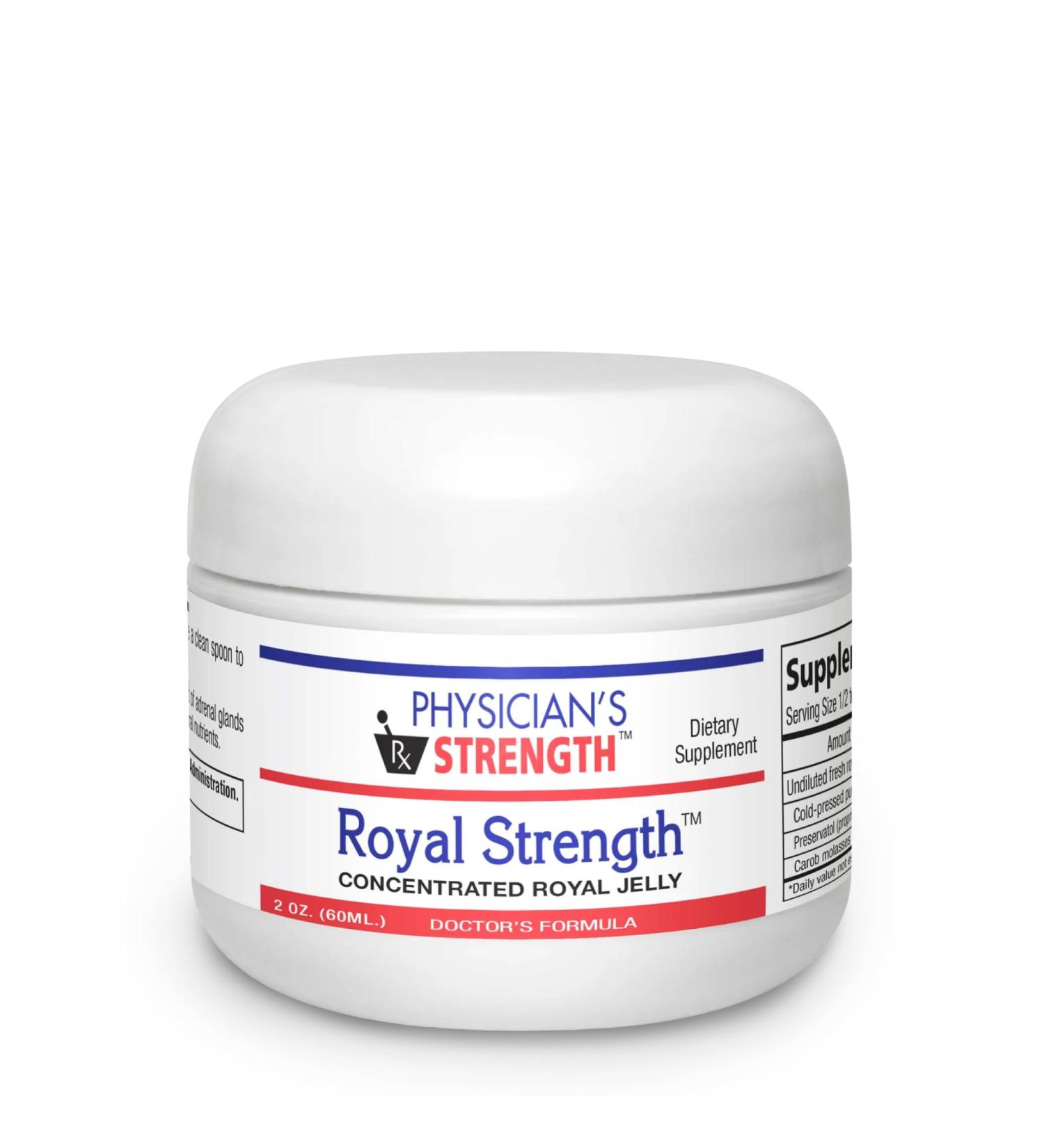 Physician's Strength Royal Strength - 60 mL - Fresh Royal Jelly with Austrian Pumpkin Seed Oil - Energy and Adrenal Support - Buy Online on GoSupps.com