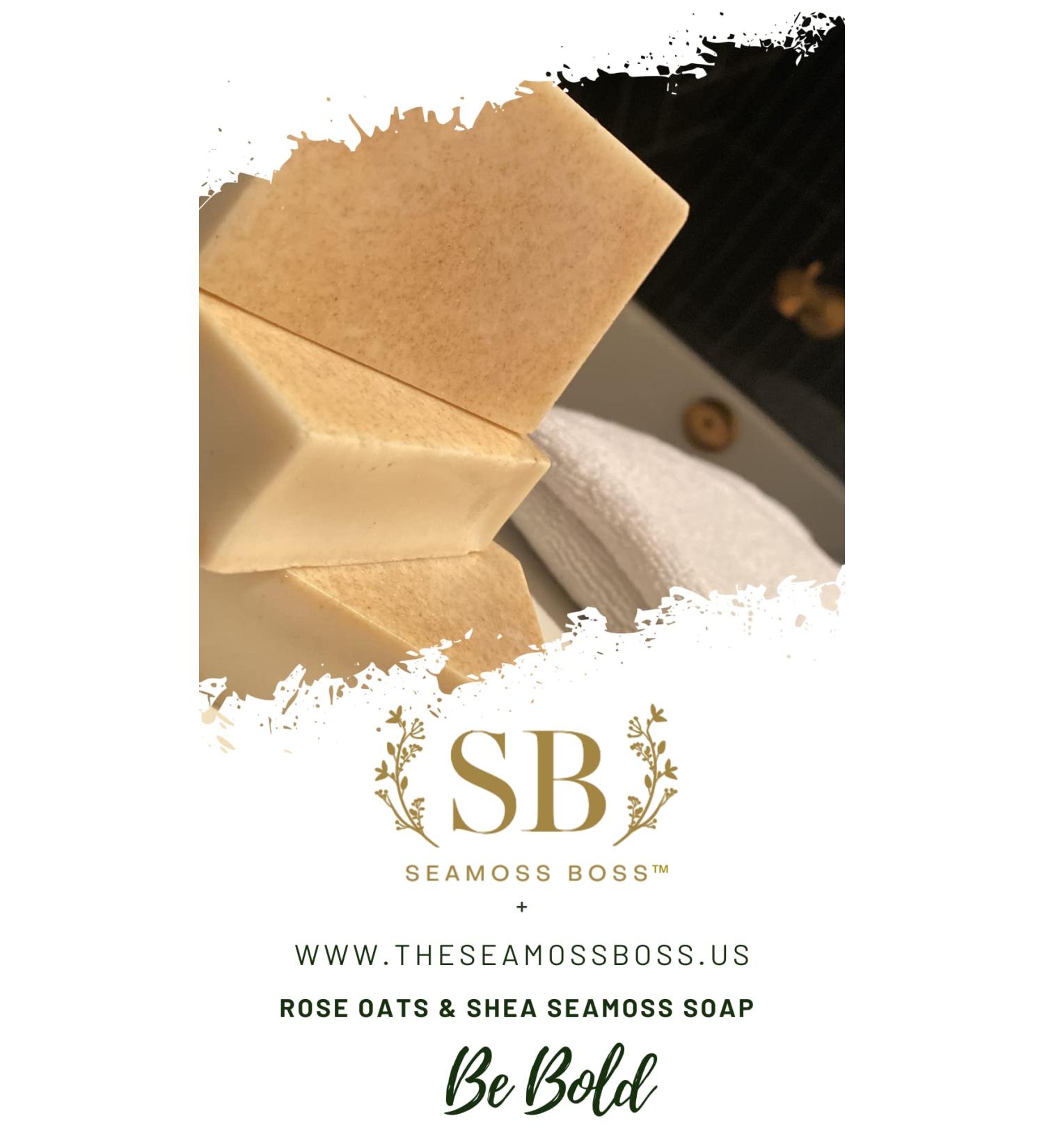 Buy Rose Oats & Shea Seamoss Soap - Nourishing Natural Cleanser for Glowing Skin | International Shipping Available - Buy Online on GoSupps.com