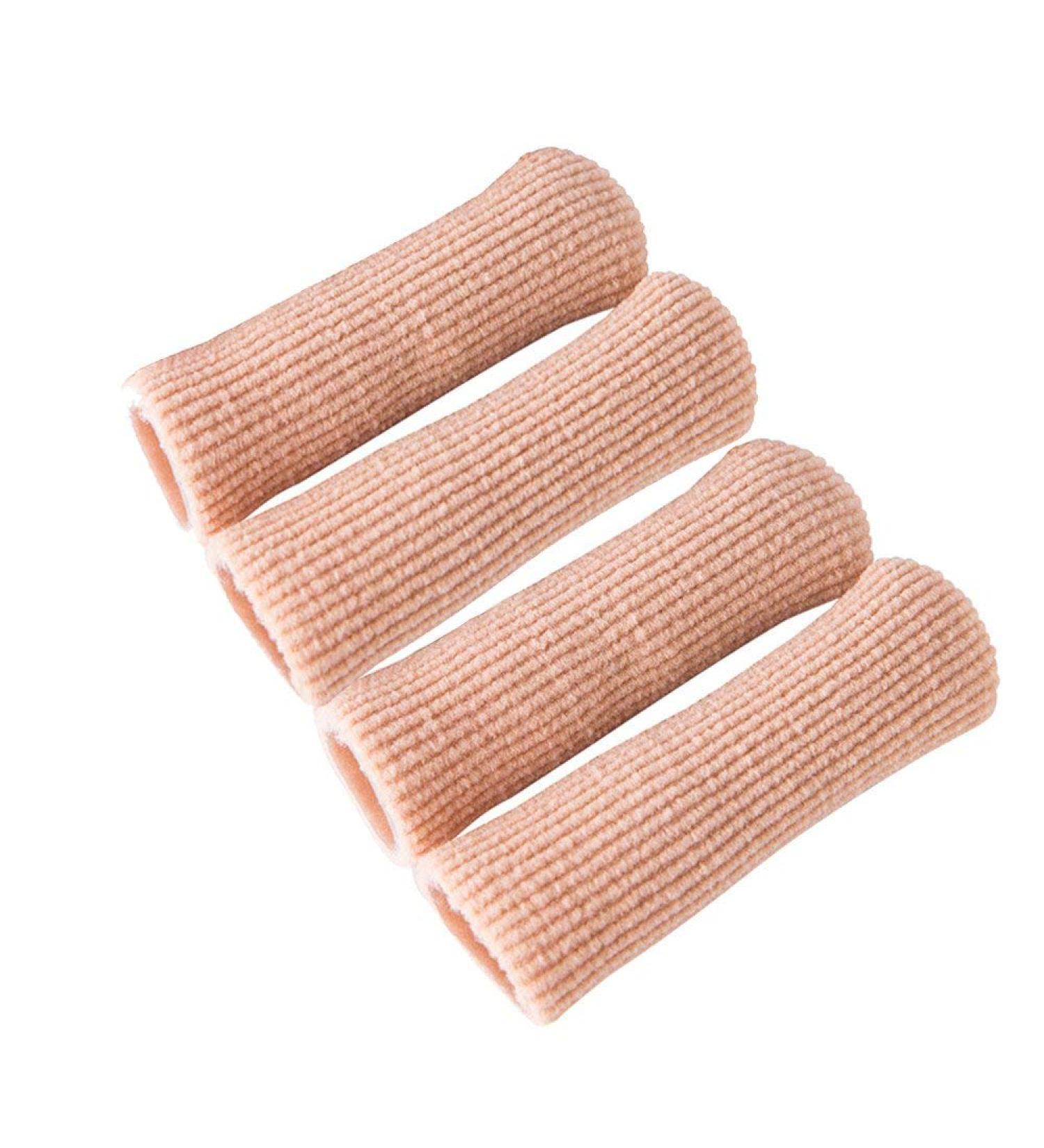 Adjustable Gel Toe Caps - Cut-Out Lined Ribbed Toe Protectors | Pack of 4 - International Shipping Available - Buy Online on GoSupps.com