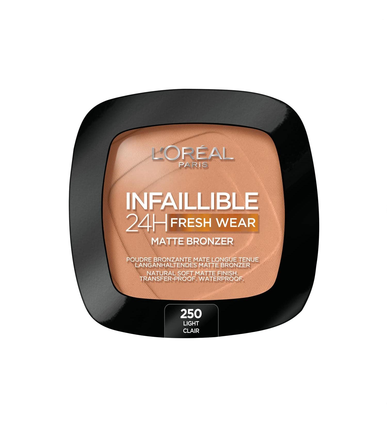 L'Or al Paris Infallible 24H Waterproof Bronzer Powder - Clear (250) | Long-Lasting Makeup - 26.4g - Buy Online on GoSupps.com