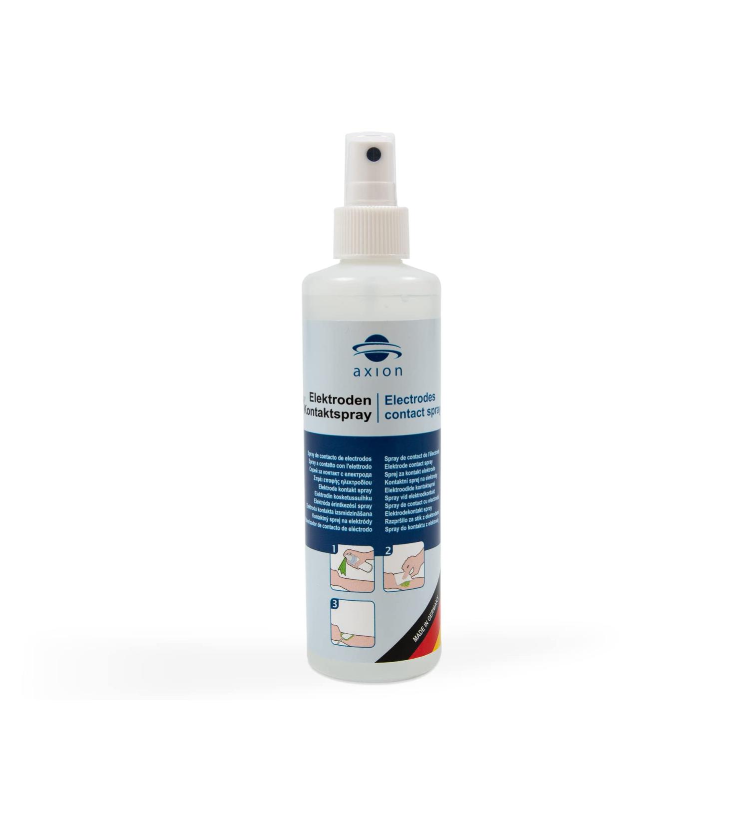 Axion Electrode Contact & Cleansing Spray 250ml - Skin Cleanser for Enhanced TENS EMS Stimulation - Buy Online on GoSupps.com
