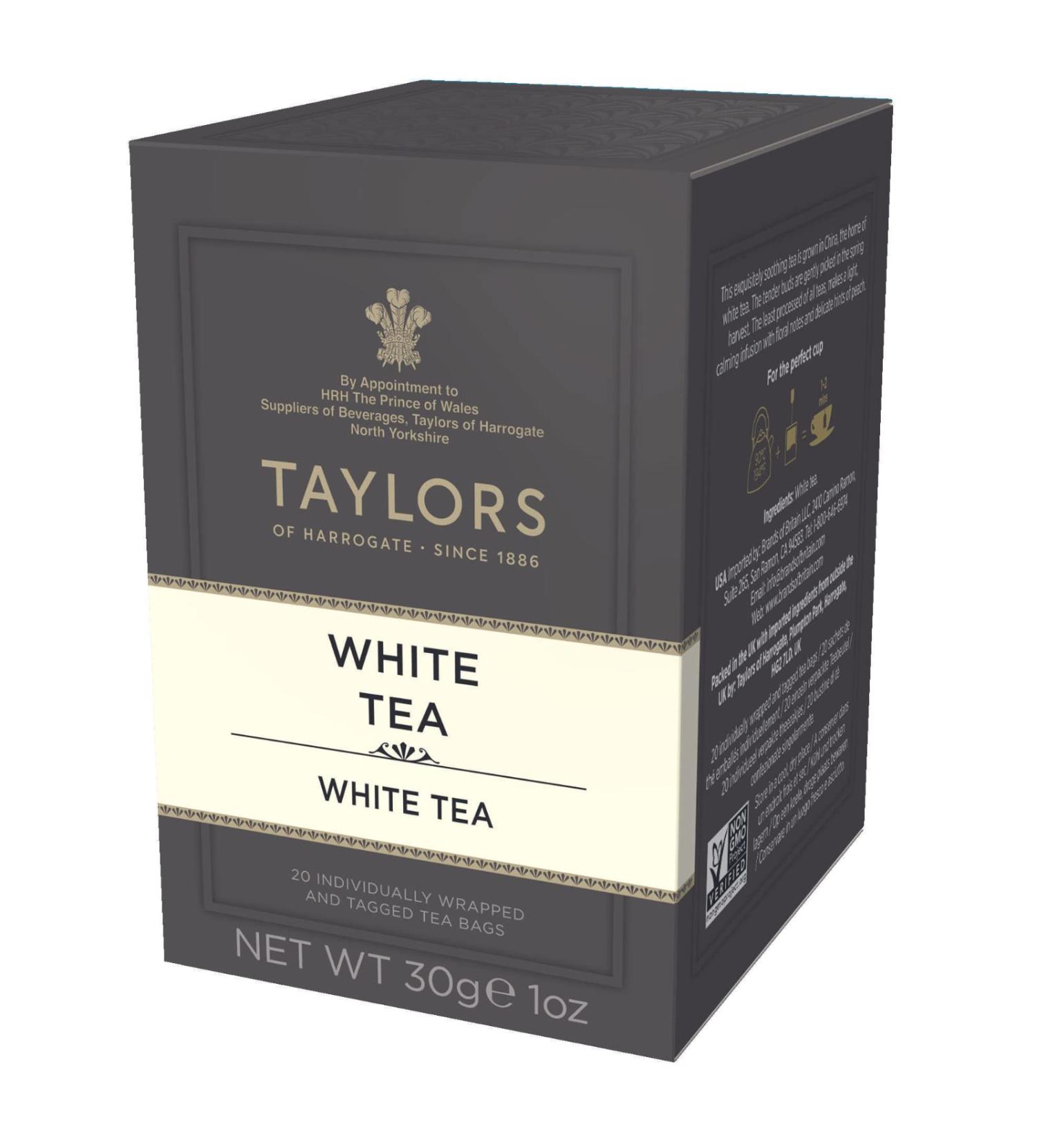 Taylors of Harrogate White Tea - 20 Teabags | Premium Quality Tea - Buy Online on GoSupps.com