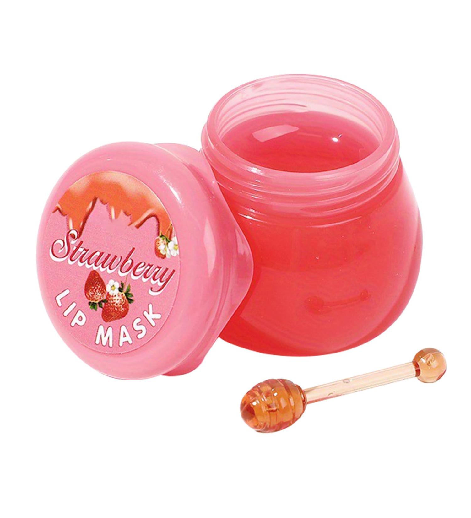 Lip Plumping Mask - Strawberry Flavored Lip Sleeping Mask Dry Lips Sleeping Lip Balm Repairs Lip Wrinkles Dry Lips Jingan - Buy Online on GoSupps.com