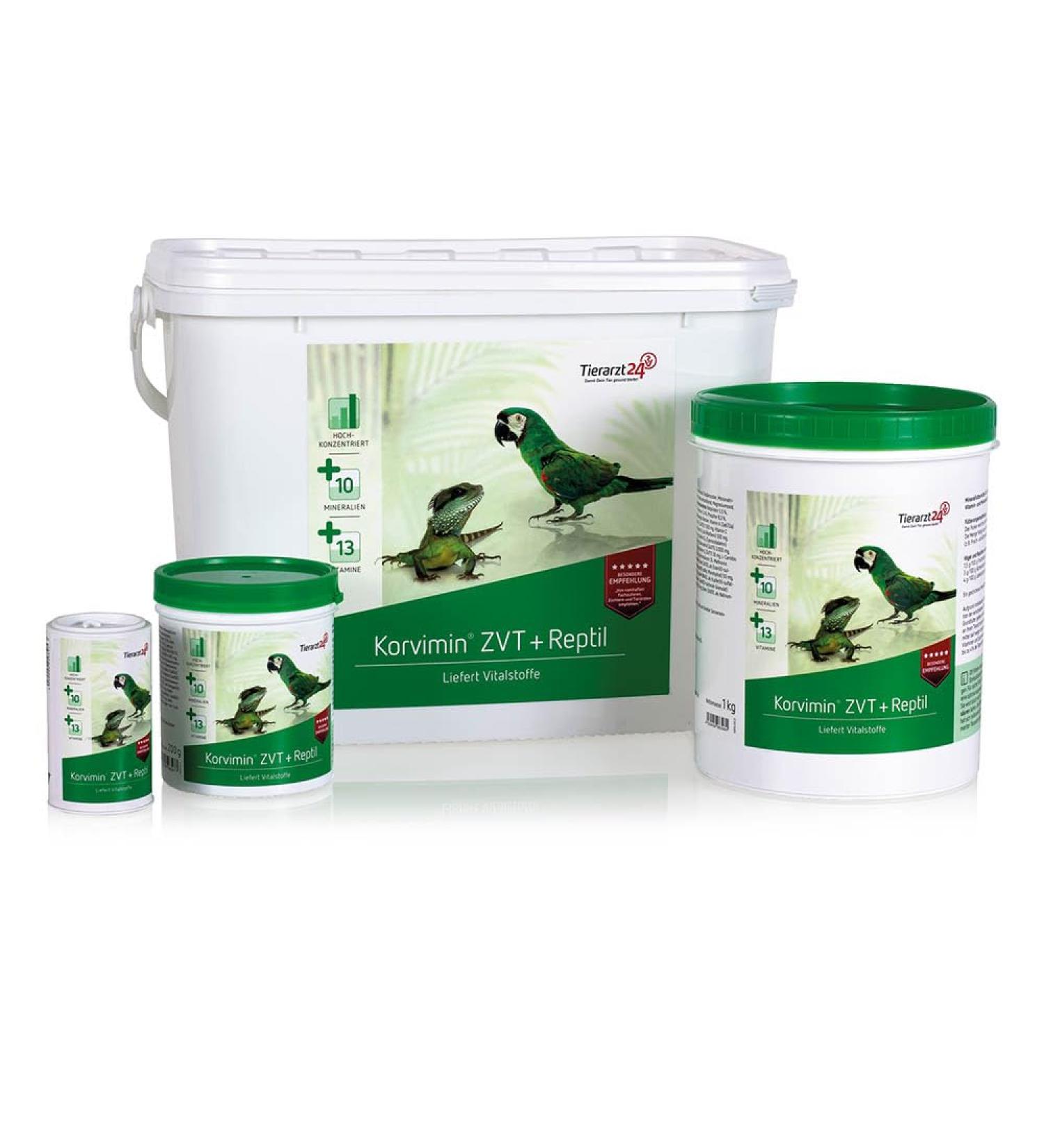 Veterinarian24 Korvimin ZVT + Reptil offers the optimal nutrient supply for ornamental birds pigeons & reptiles - for short -term vitamin and mineral supply.In use worldwide - 5 kg 5 kg (1 Pack)