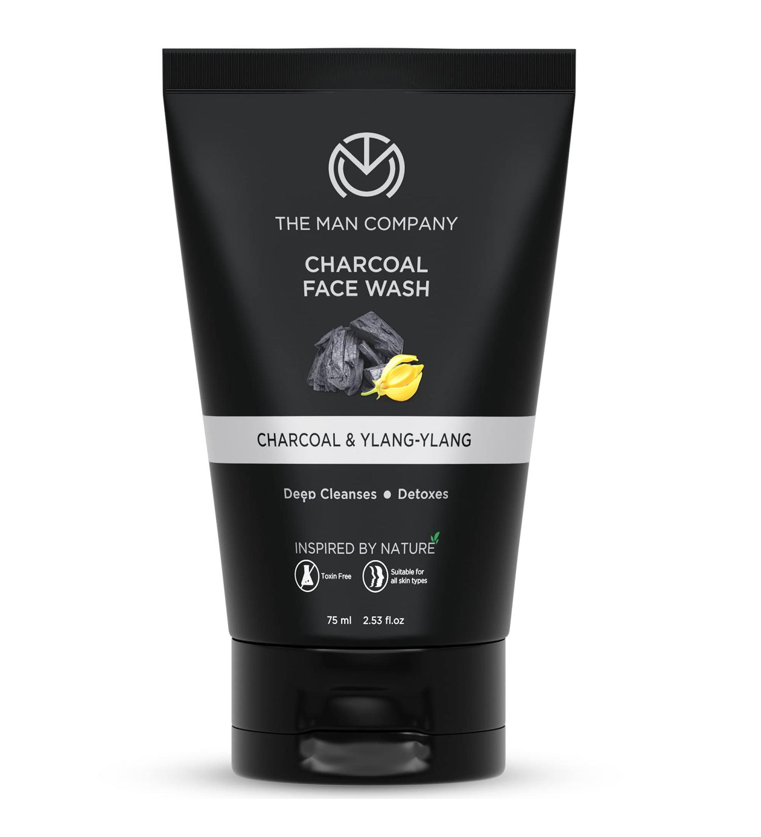 Buy The Man Company Charcoal Face Wash - Anti Pollution & Acne Control for All Skin Types (75ml - Buy Online on GoSupps.com