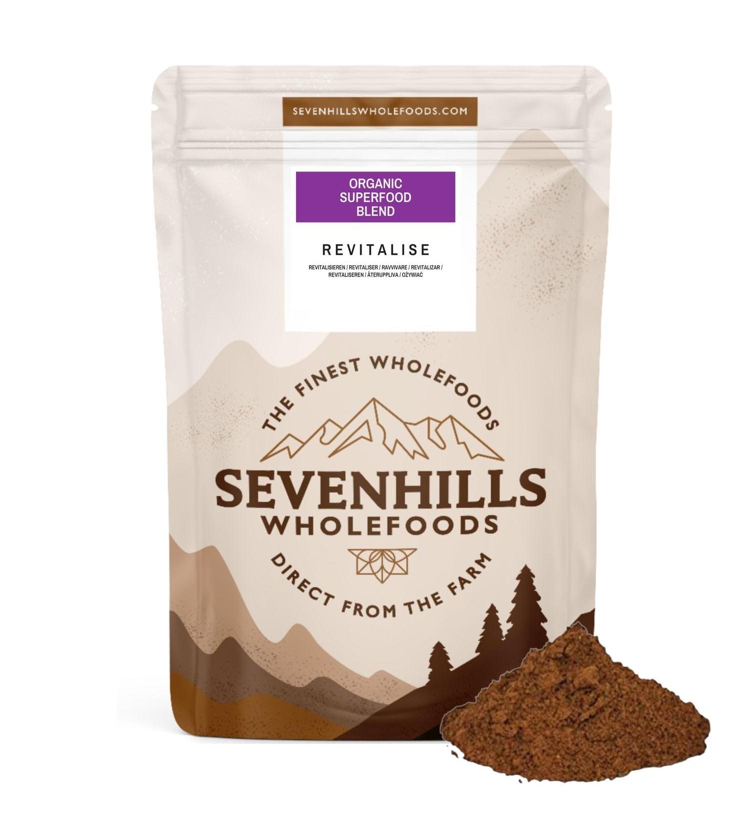 Sevenhills Wholefoods Revitalise Organic Super Berry Powder Blend 150g - Natural Vitamin C, Calcium & Iron Source - Acai Blueberry Lucuma Maqui Acerola - 150g (1 Pack) - Buy Online on GoSupps.com