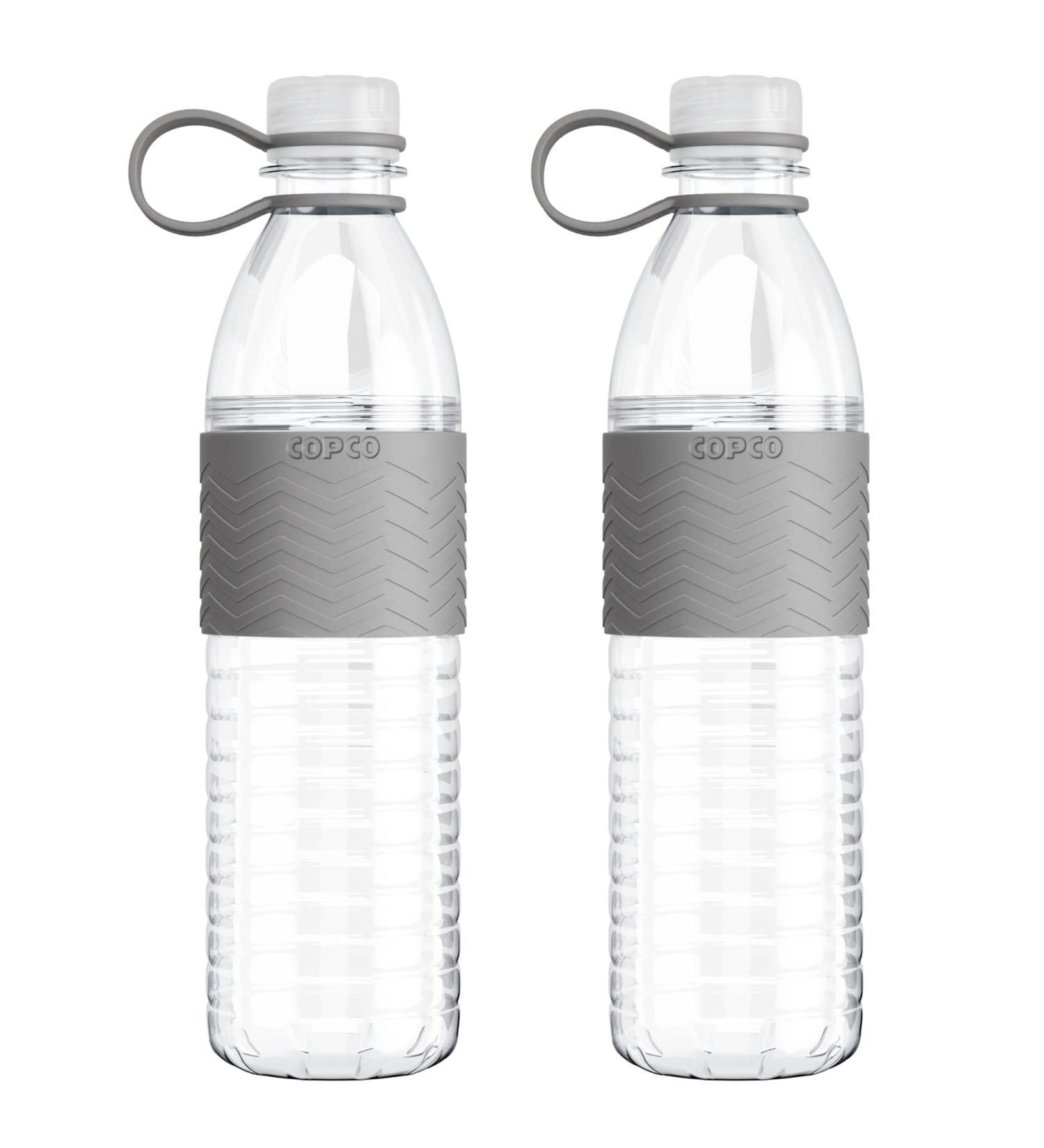 Copco Hydra Chevron Reusable Water Bottles - Set of 2 | BPA Free Tritan Plastic | 20 Oz Clear Bottles for School, Gym, Travel & More - Buy Online on GoSupps.com