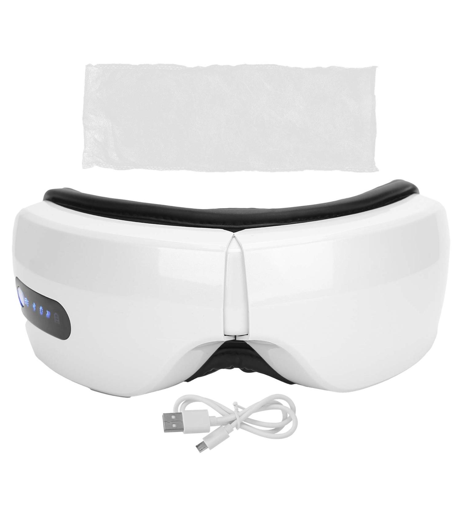 Eye Massage Device - Air Pressure Relief Hot Compress & Music for Stress Relief | Foldable Eye Massager for Pain & Dry Eyes - Buy Online on GoSupps.com
