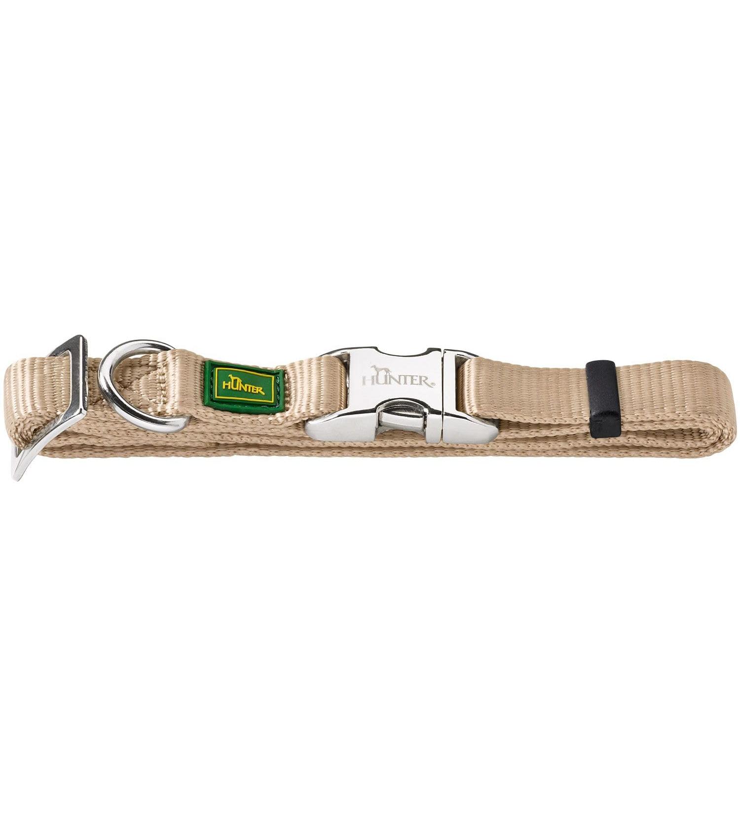 HUNTER VARIO BASIC ALU-STRONG collar dog collar nylon aluminum snap fastener L beige L beige