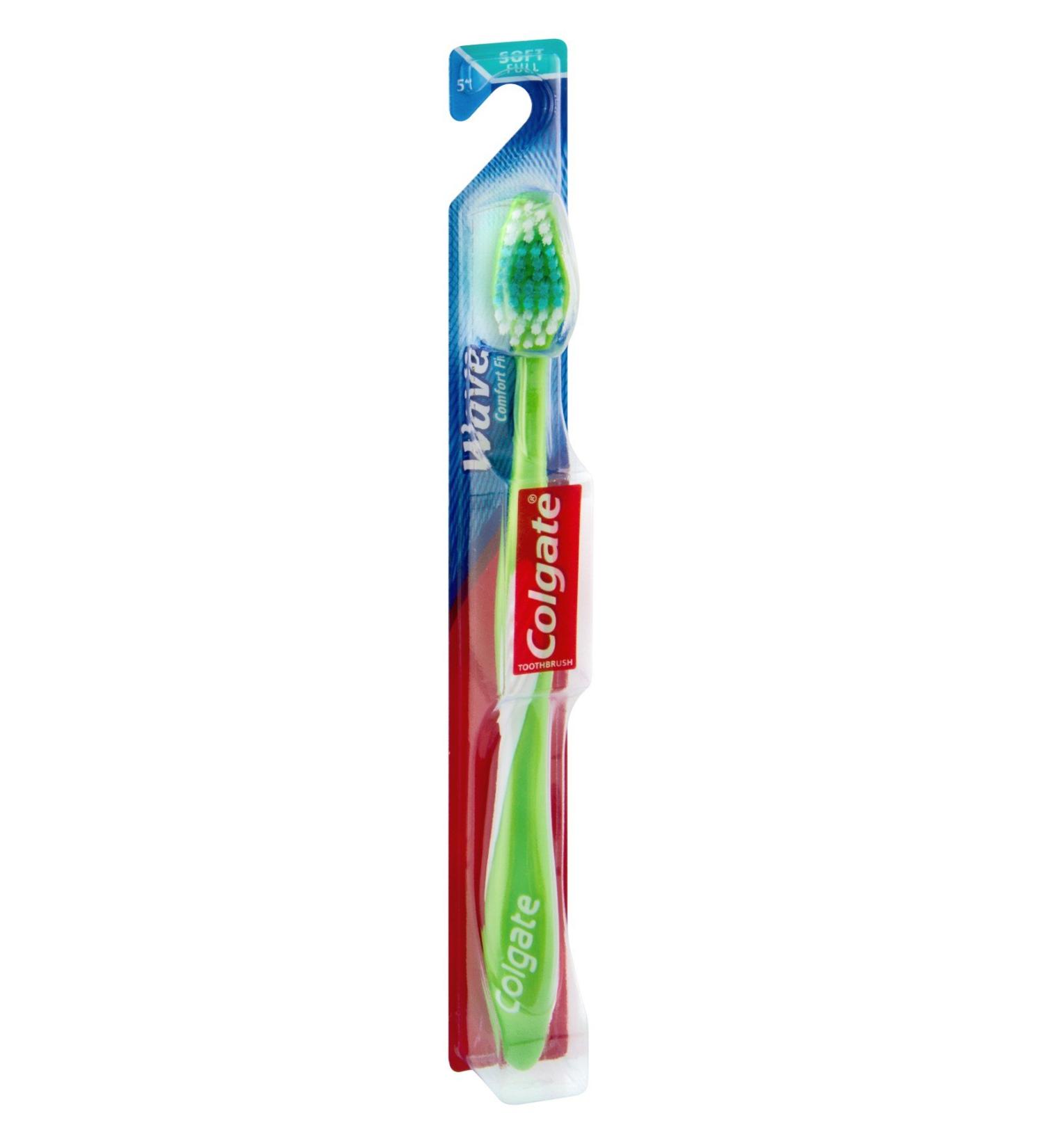 Colgate Wave ZigZag Full Head Soft Toothbrush Soft Full 1 ea (Pack of 6)