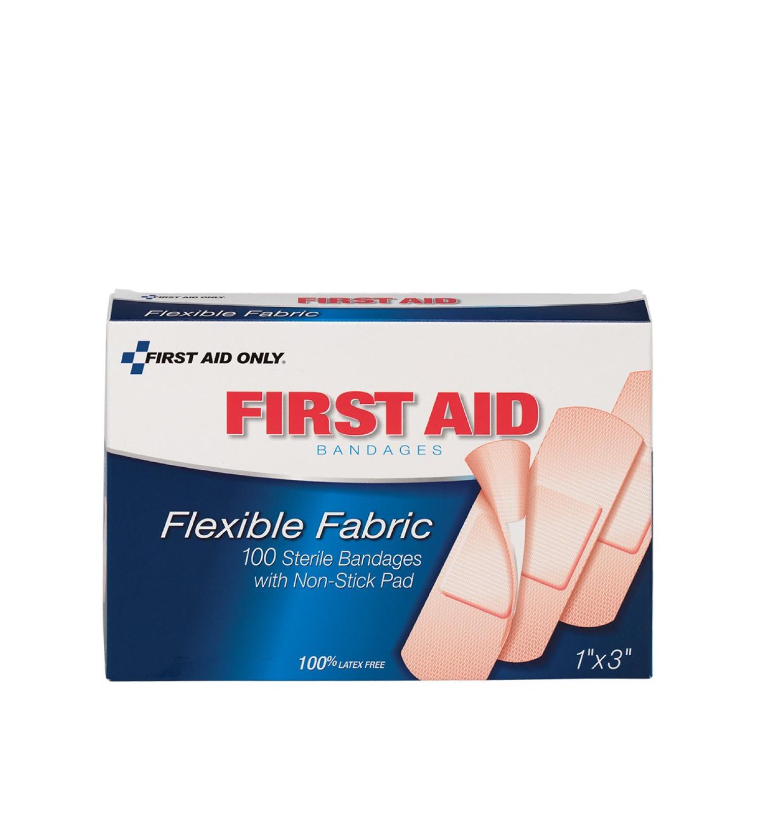PhysiciansCare by First Aid Only 1"x3" Fabric Bandages 100 per Box