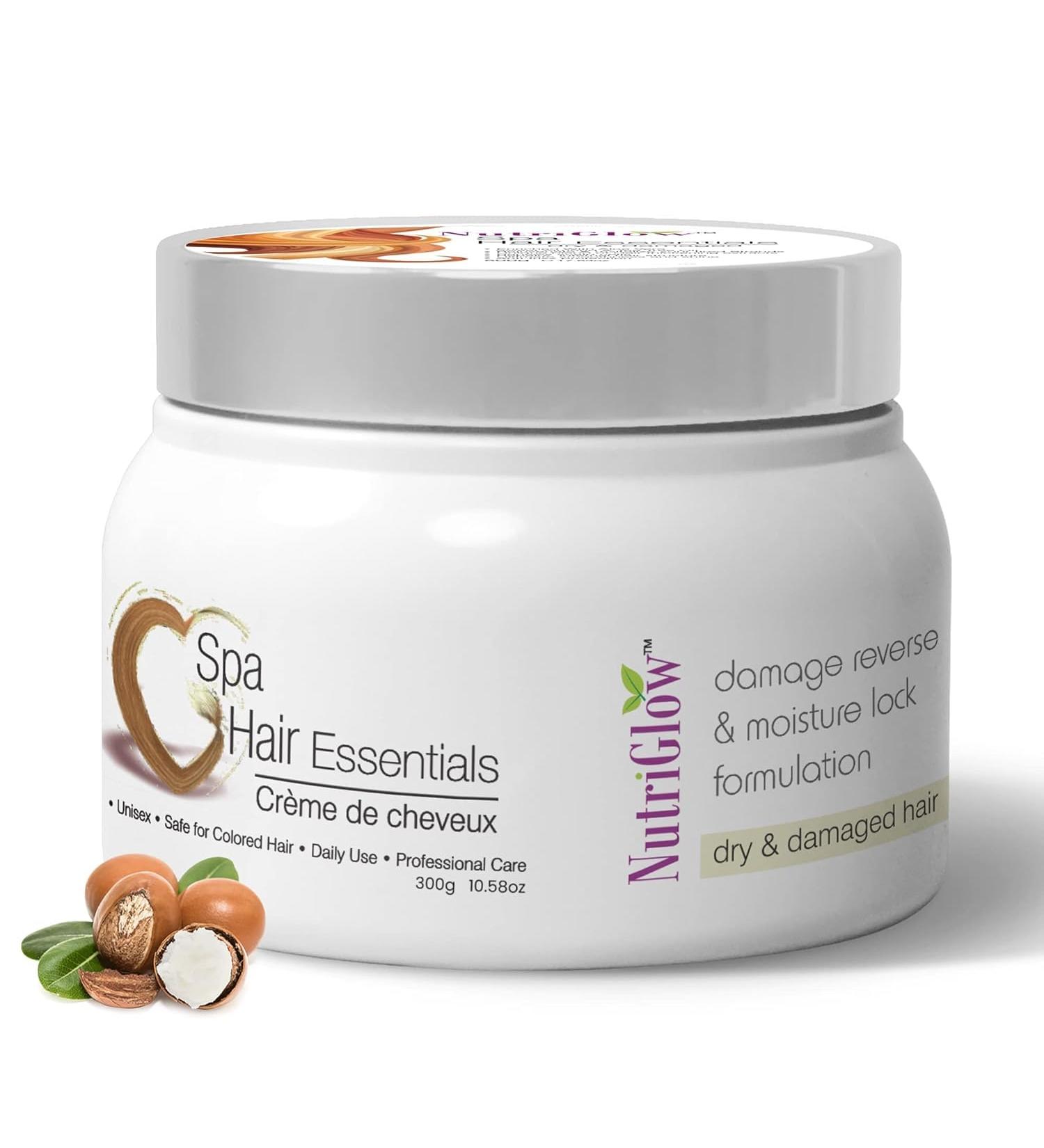 Nutri_Glow Hair Spa Cream 10.58 oz - Repair Dry & Damaged Hair Restore Moisture & Shine - Buy Online on GoSupps.com