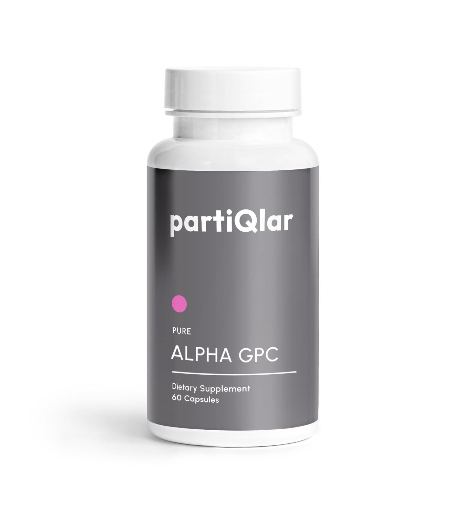 partiQlar Alpha GPC Supplement Bio-Available Pure Form of Choline - Easily Absorbed by The Body - 300mg 60 Capsules - Made in The USA - Buy Online on GoSupps.com