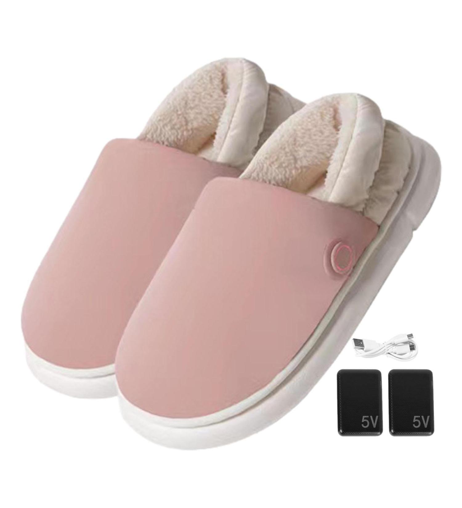Intoximt Heated Slippers - Waterproof Foot Warmers with 3 Modes & Temp Control for Ladies | Pink 40-41 (Fits 38/39) - Perfect for Home Office School & Travel - Buy Online on GoSupps.com