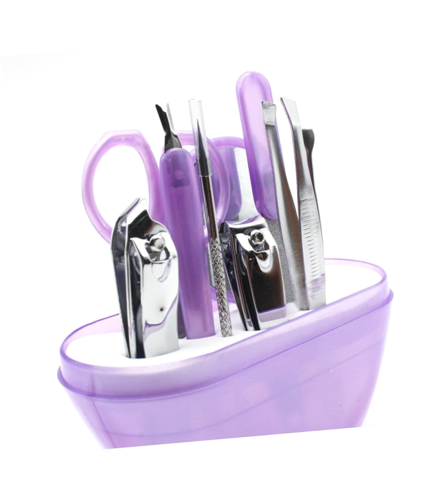 Beaupretty 8 in 1 Nail File Fingernail Trimmer Tools Nail Kits Stainless Steel Nail Clippers Nail Kit Nail Art Kit Cosmetology Kit Toe Beauty Kit Nail Clipper Kit Suite Purple Manicure medium Purple - Buy Online on GoSupps.com