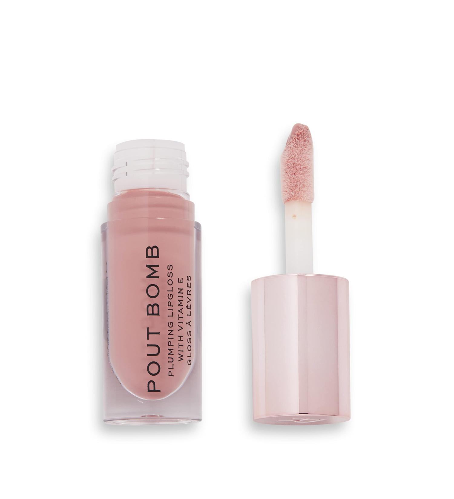 Revolution Beauty London Pout Bomb Plumping Gloss - Nude - Buy Online on GoSupps.com