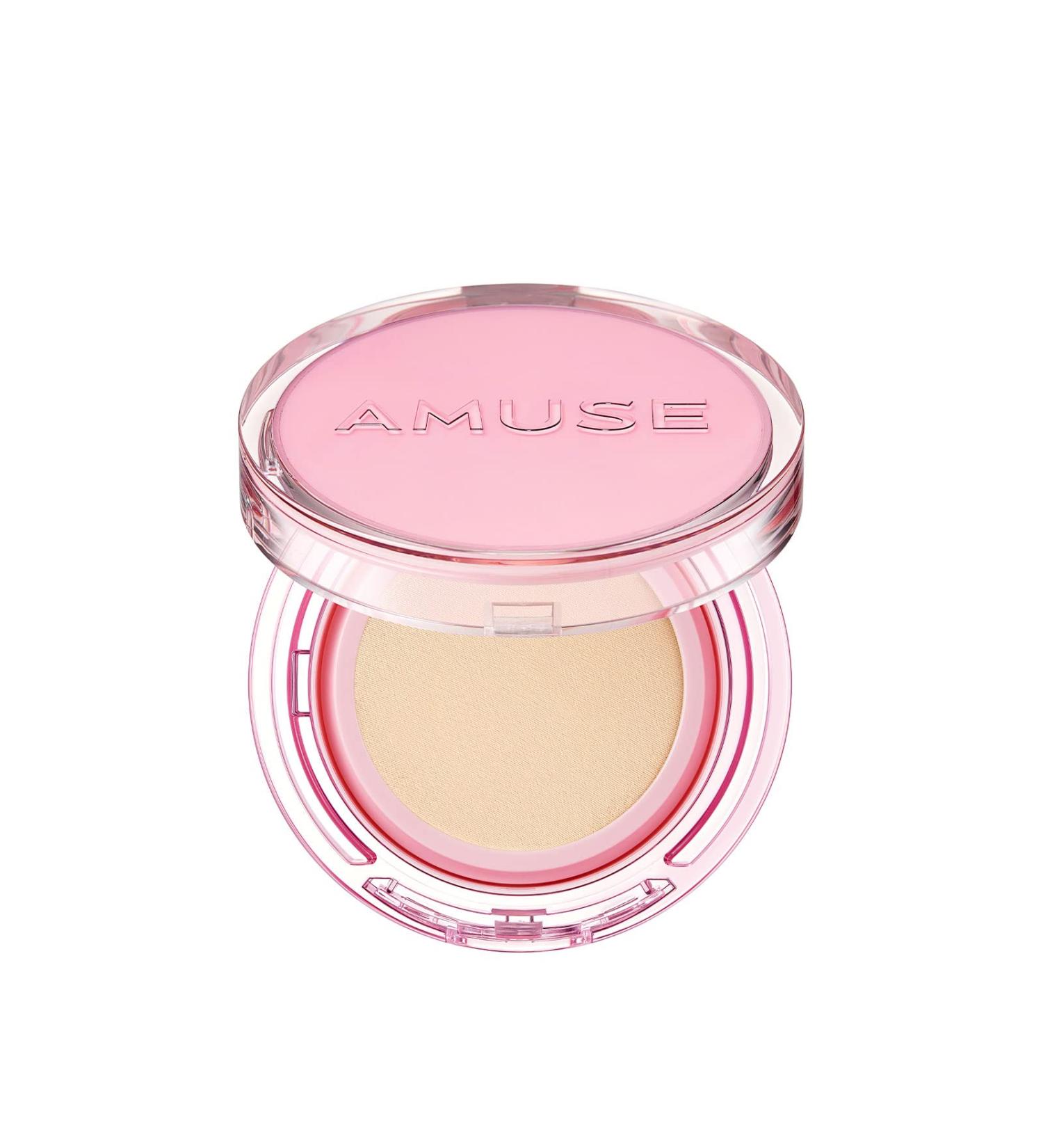 Amuse Dew Power Vegan Cushion 1.5 Natural | Skin Cover Cushion Foundation for Dry and Sensitive Skin | Clean Beauty - Buy Online on GoSupps.com