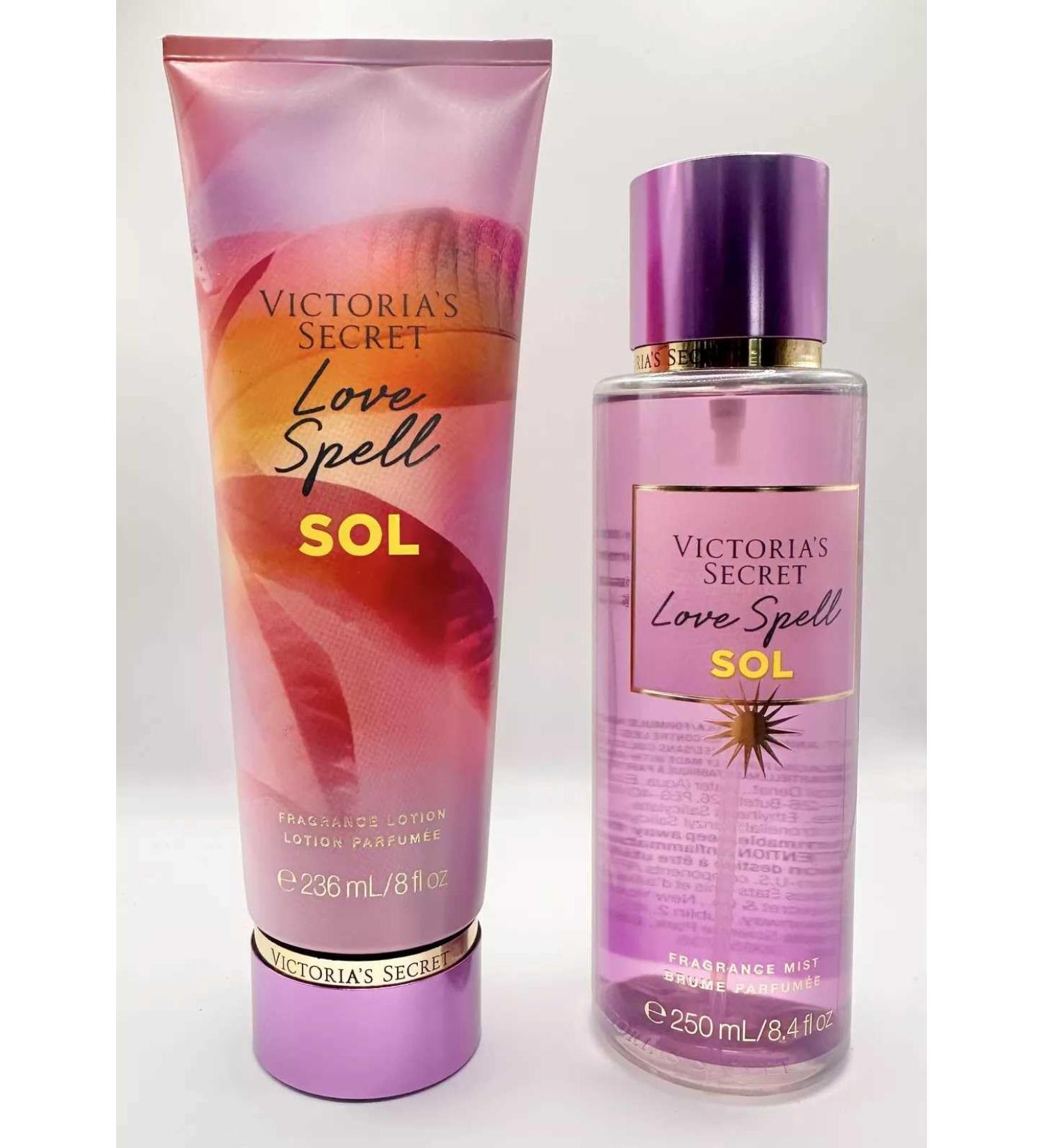 2 VS fragrance lotion 8 fl oz & perfume mist 8.4 fl oz bundle set (Sol Love Spell)