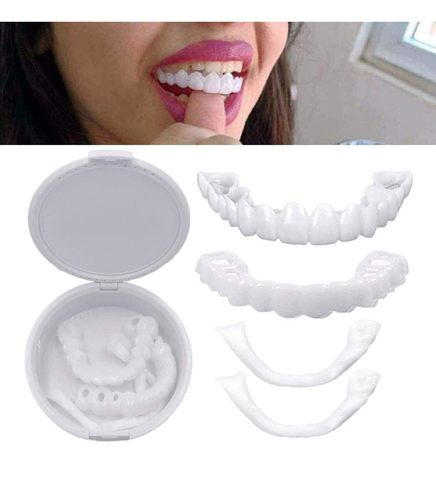 Veneer Teeth Snap On Veneers Veneers Snap On Top and Bottom for Women and Men Veneer Teeth for Perfect Smile with Box 8 Pair - Buy Online on GoSupps.com