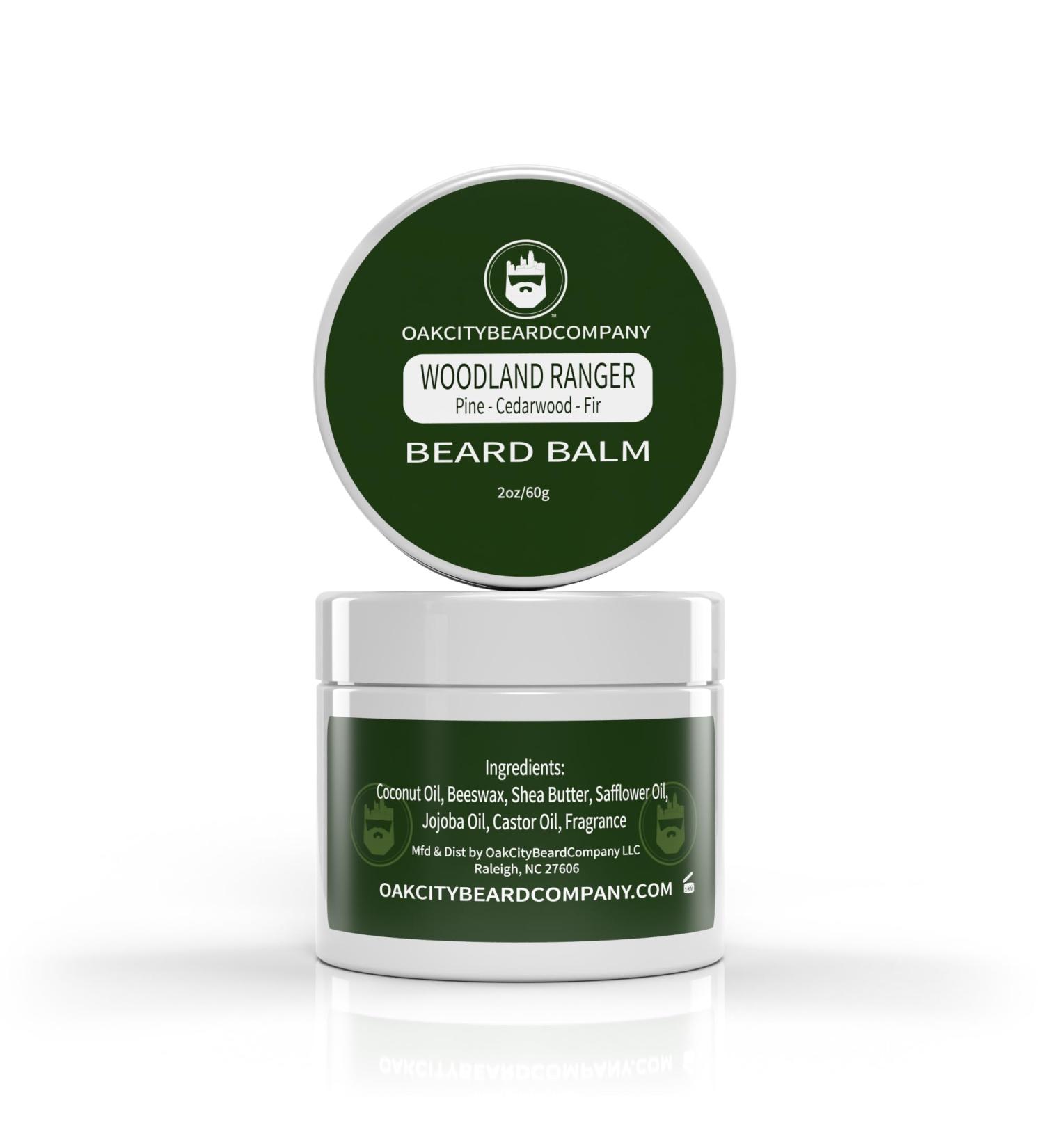 OakCityBeardCo. Woodland Ranger Beard Balm 2oz Pine & Cedarwood Conditioner | Natural Beard Care - Buy Online on GoSupps.com
