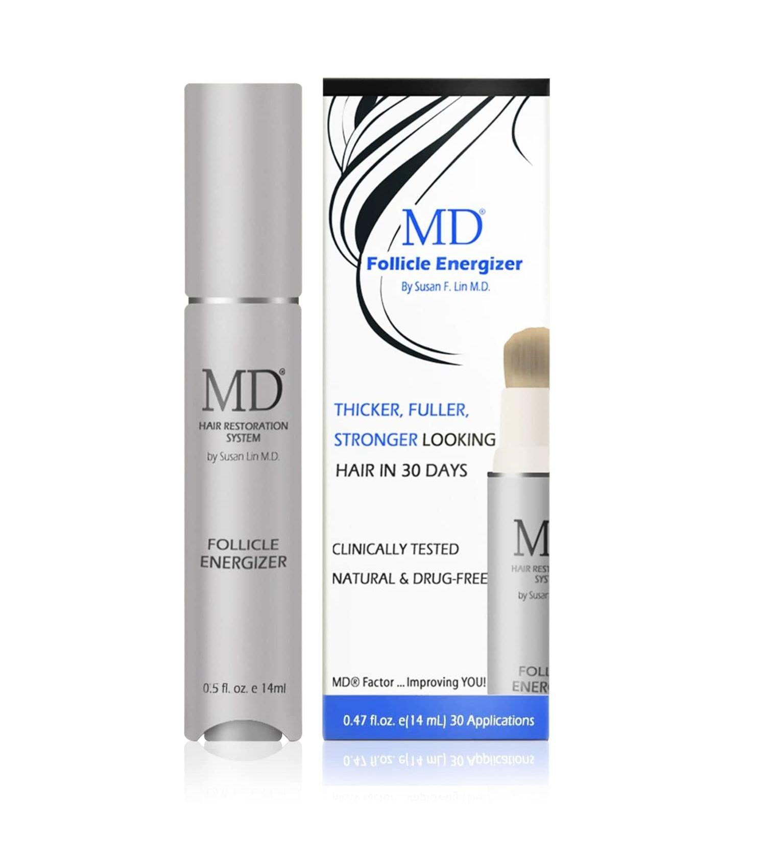 MD Factor Natural Hair Growth Serum | Prevent Thinning Hair & Boost Follicle Energizer for Thicker Hair - 30-Day Supply - Buy Online on GoSupps.com