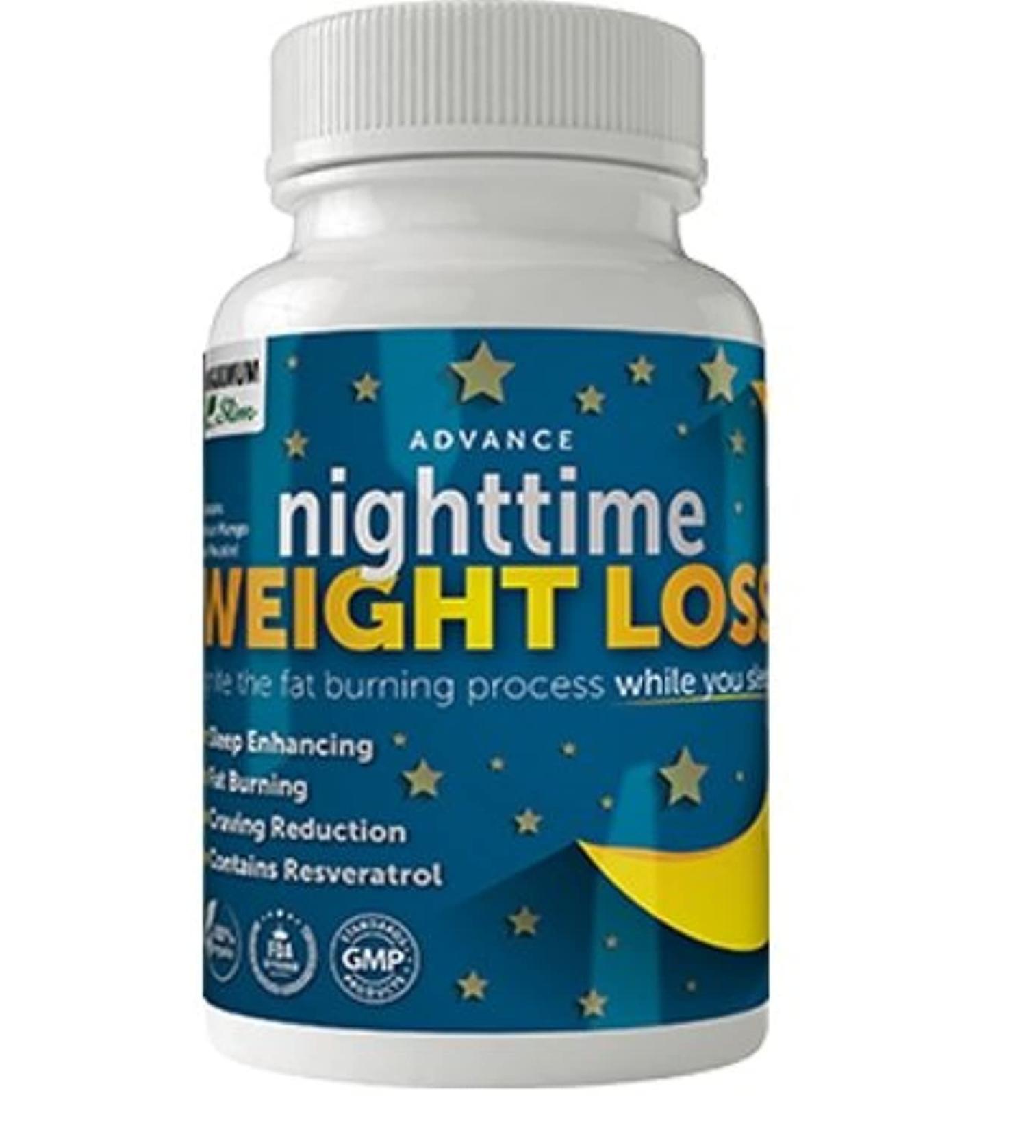 Maximum Slim Advanced Nighttime Weight Loss with African Mango, Green Tea & Resveratrol - Lose Weight While Sleeping - Buy Online on GoSupps.com