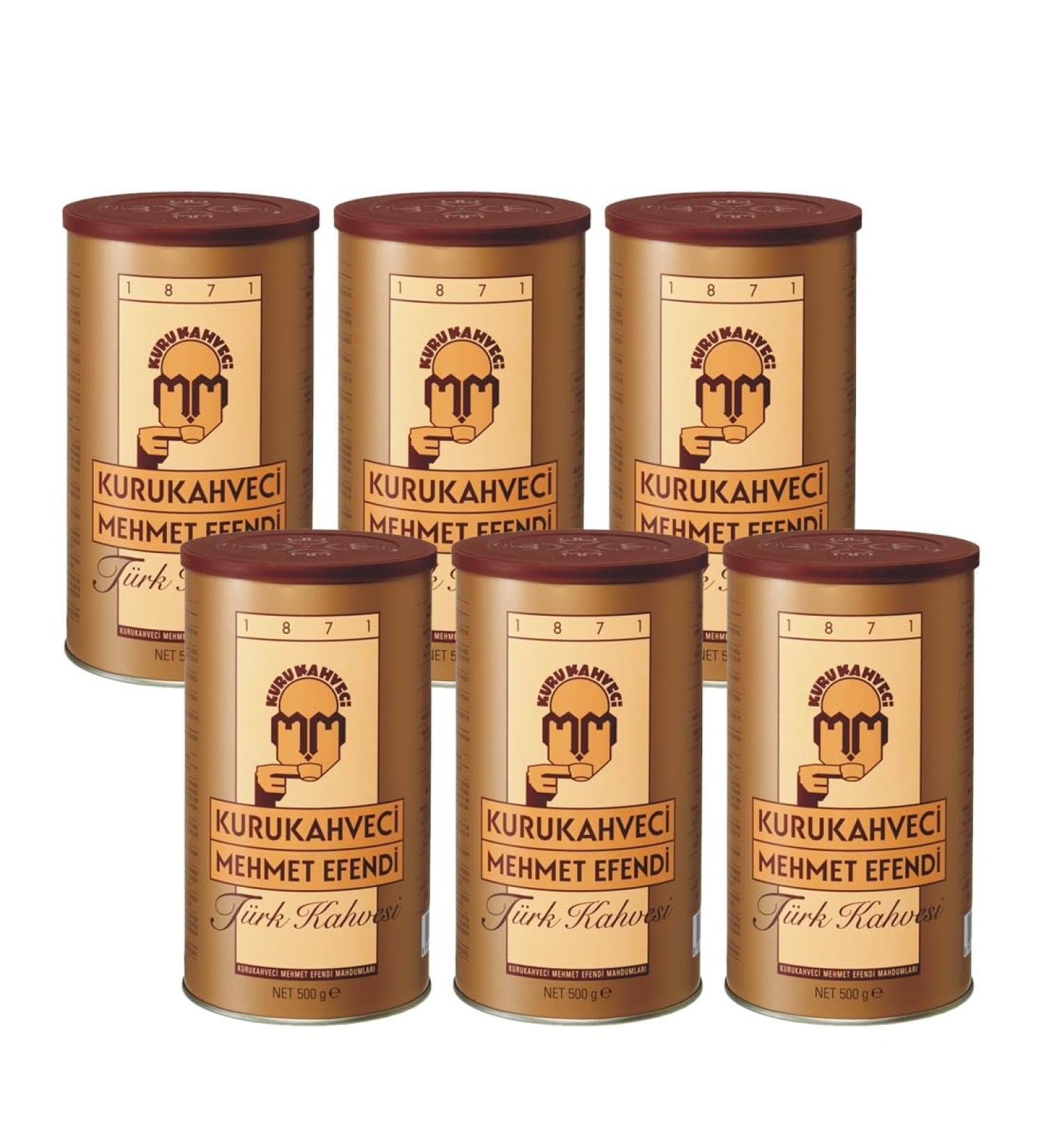 Mehmet Efendi Turkish Coffee - Medium Roast 100% Natural Grind for a True Turkish Delight (500g 6 Pack) - Buy Online on GoSupps.com