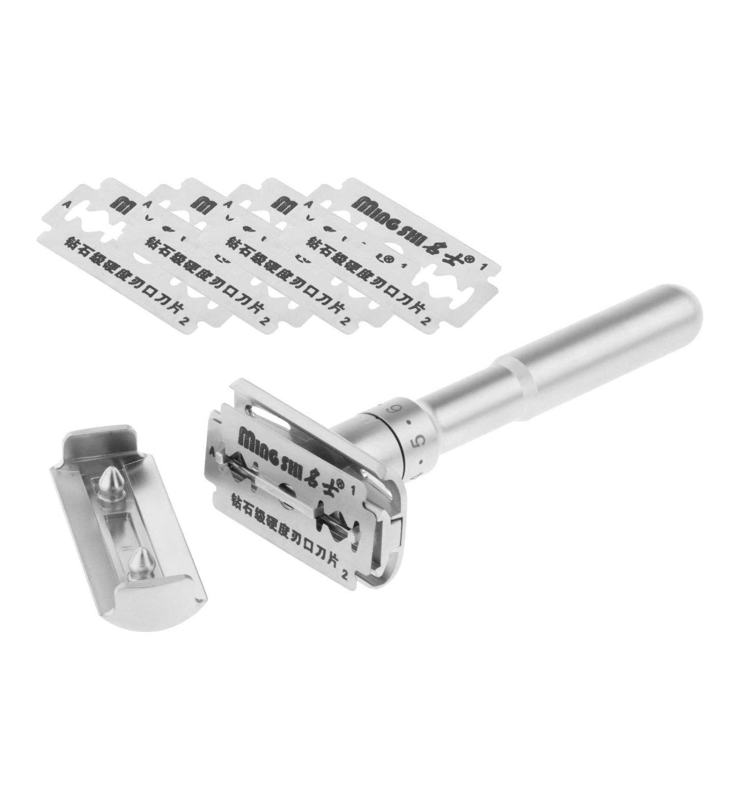 Adjustable Safety Shaving Razor - Double Edge Classic for Mild to Aggressive Shaves | Perfect for All Hair Types - Buy Online on GoSupps.com