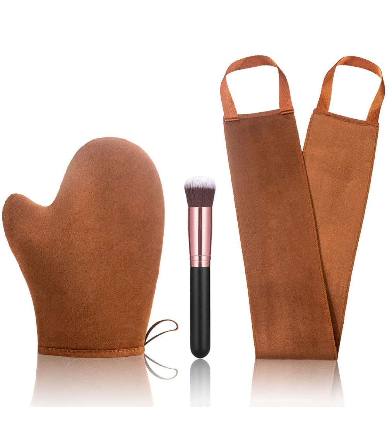 ANSPHIE 3 Pack Self Tanner Mitt Applicator Kit - Premium Sunless Tanning Mitts & Gloves Set with Double-Sided Waterproof Design for Streak-Free Application - Buy Online on GoSupps.com