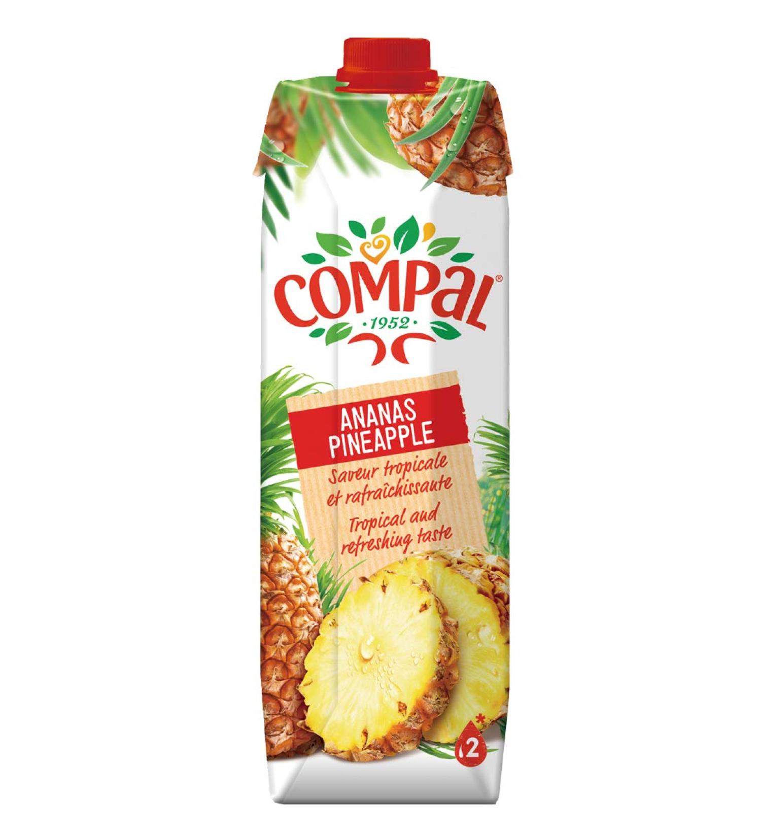 Brick Compal Pineapple 1 L - Pack of 6