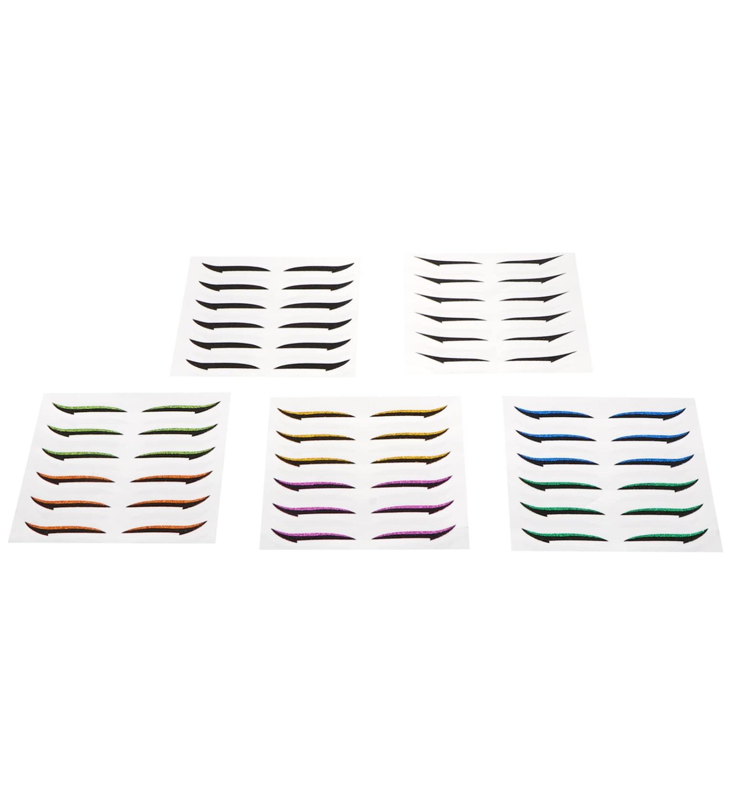 Angoily 36 Pairs Glitter Eyeliner Eye Line Strip Instant Reusable Double Eyelid Tapes Applique Flash Miss - Buy Online on GoSupps.com