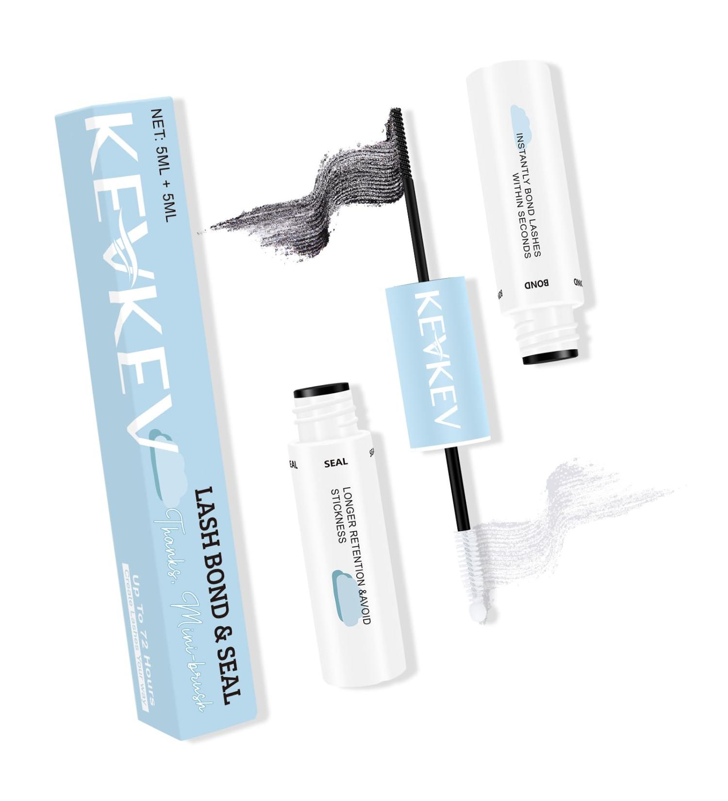 KevKev Lash Bond & Seal - Waterproof 72-Hour Hold Lash Glue for Clusters & Mascara Wand | Strong Non-Sticky 10ml - Buy Online on GoSupps.com