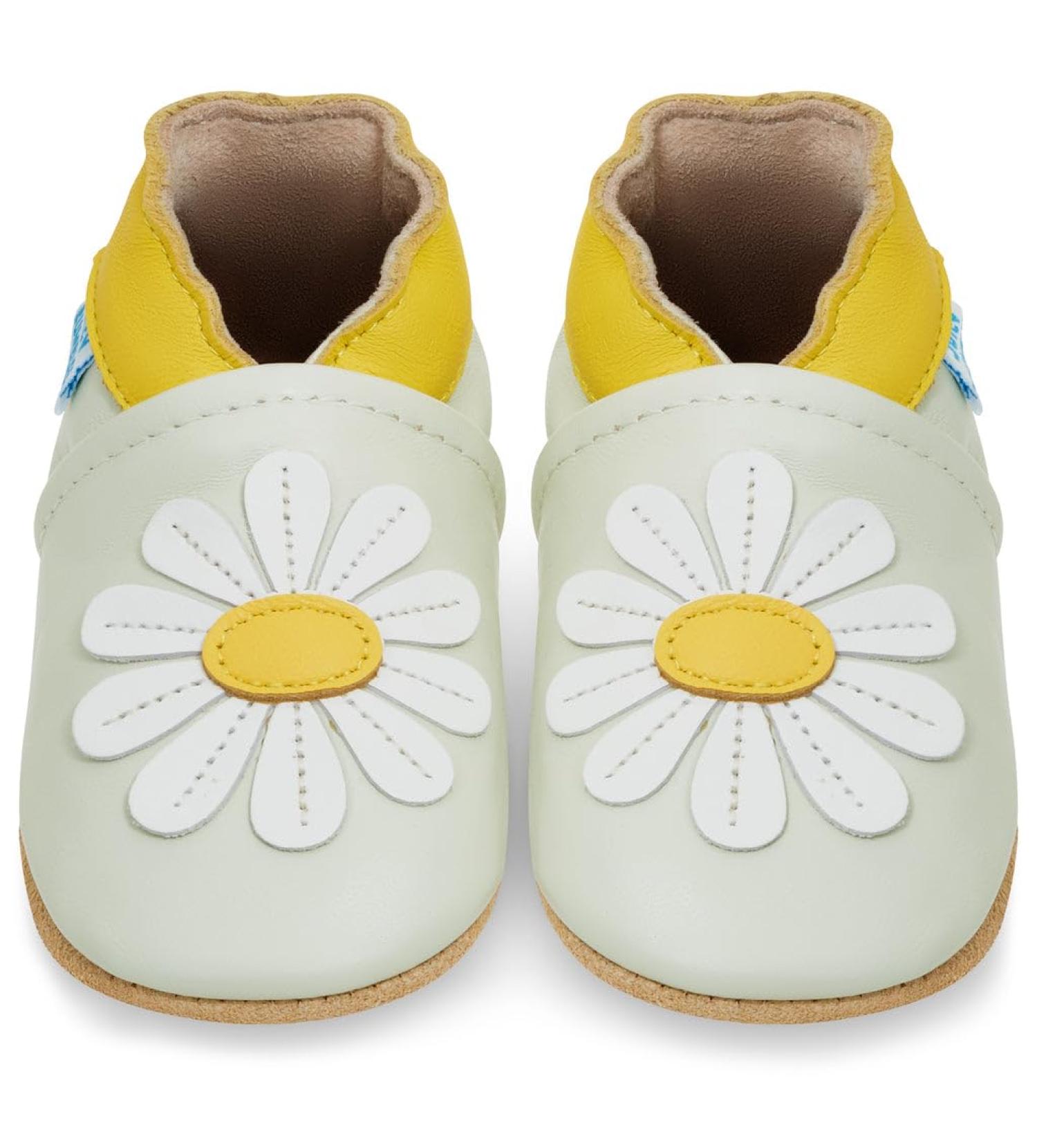 Baby Walking Shoes 6-12 Months - Leather Soft Sole Baby Shoes for Boys and Girls - Daisy Design - Buy Online on GoSupps.com
