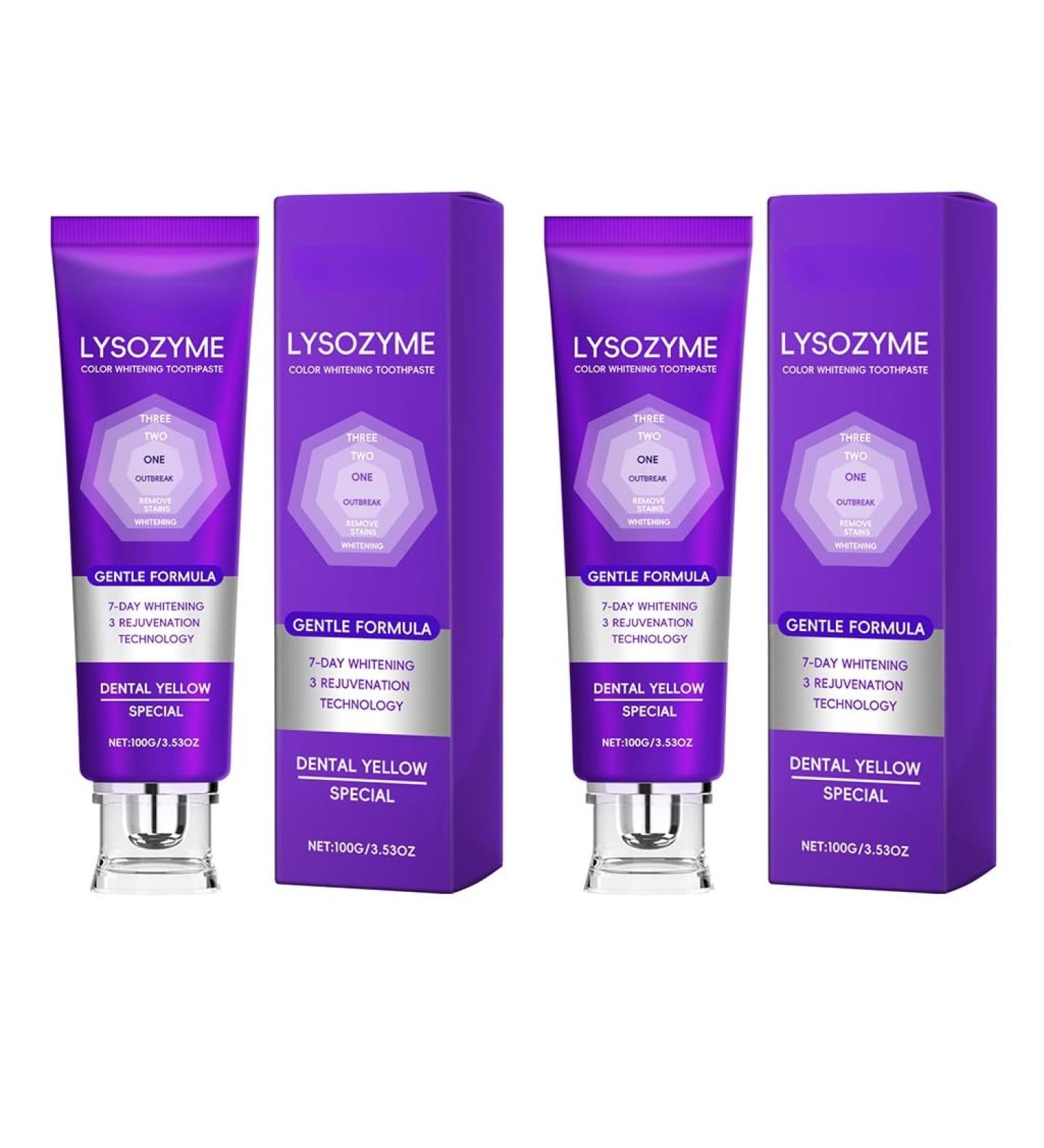 Purple Toothpaste - Teeth Whitening & Stain Removal Fresh Breath Daily Oral Care for Gum & Enamel(2PCS) - Buy Online on GoSupps.com