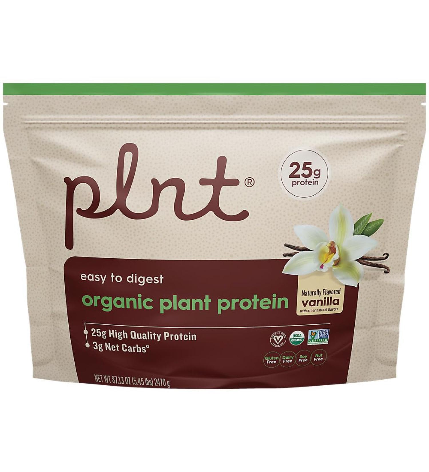 Organic Plant Protein Powder a Vanilla a 5.45 lbs./65 Servings 5.45 Pound (Pack of 1)