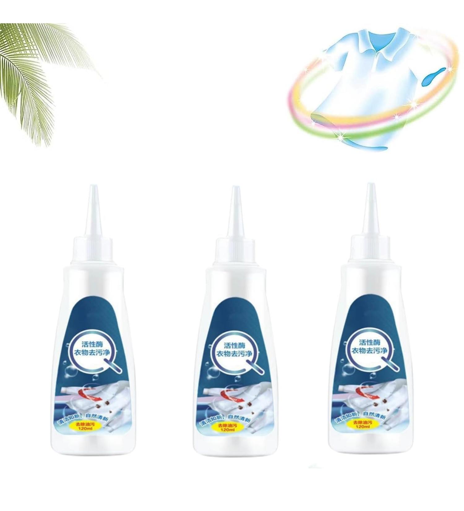 Active Enzyme Laundry Stain Remover - White Shirt Guardian 2023 New Fast Laundry Stain Remover Garment Stubborn Stain Cleaner Oil Remover Clothing Quick Laundry Dry Cleaner (White 3pcs) White 3pcs - Buy Online on GoSupps.com