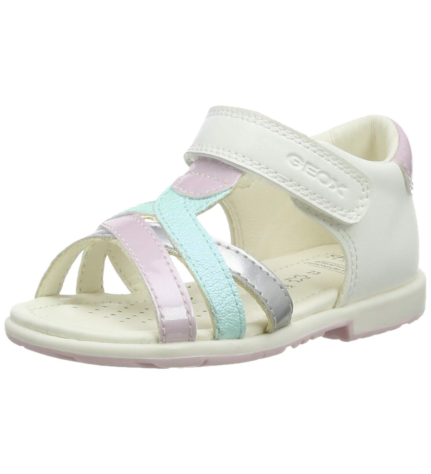 Geox Baby Girls' B Verred B First Walking Shoes - Size 7 UK, White Pink - Buy Online on GoSupps.com