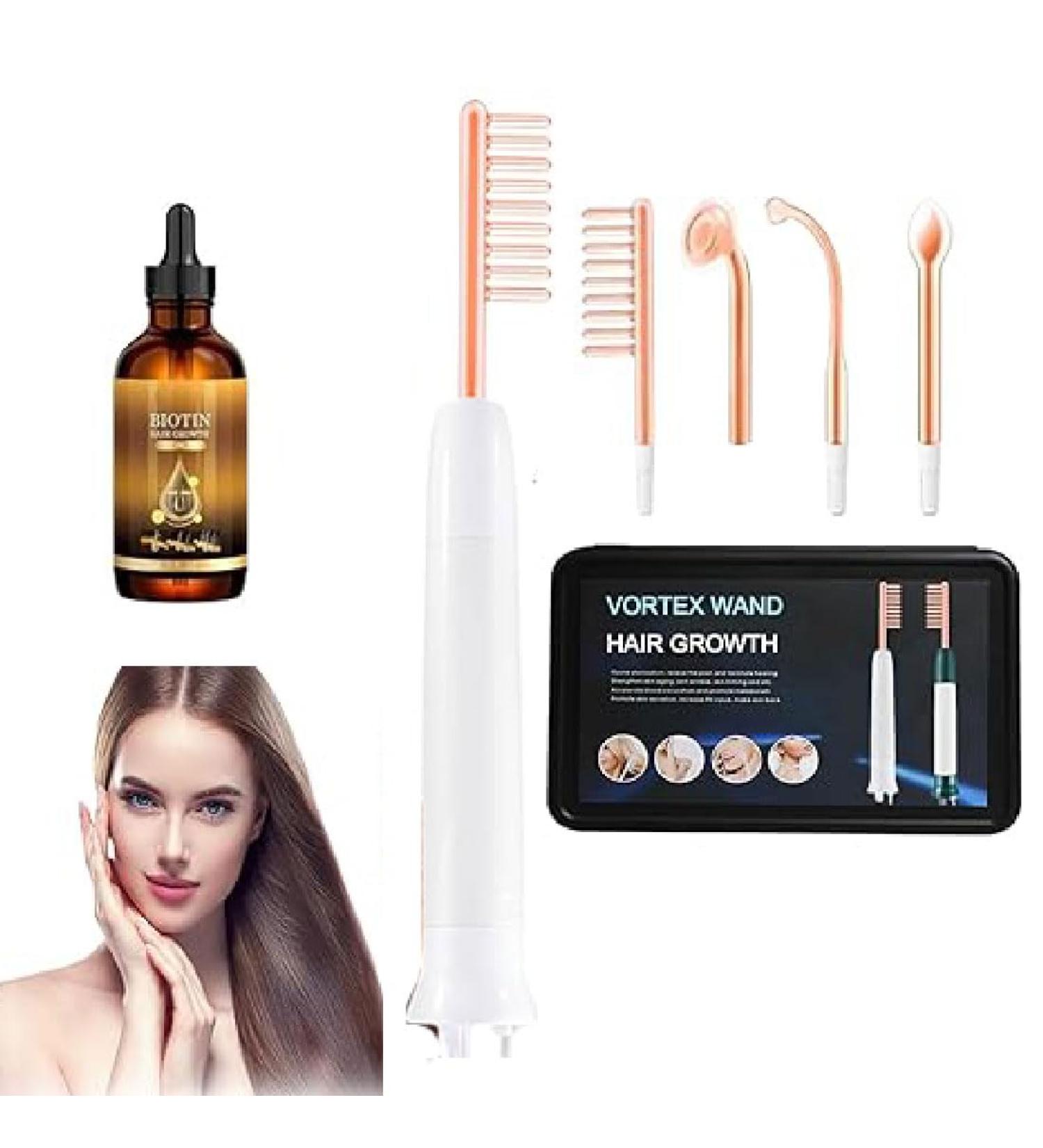 Hair Growth Wand Haute frequence baguette pour la croissance des cheveux Baguette de croissance des cheveux avec hair serum Baguette de croissance des cheveux avec 4 tubes diff rents (1 Blanc) 1 Blanc - Buy Online on GoSupps.com