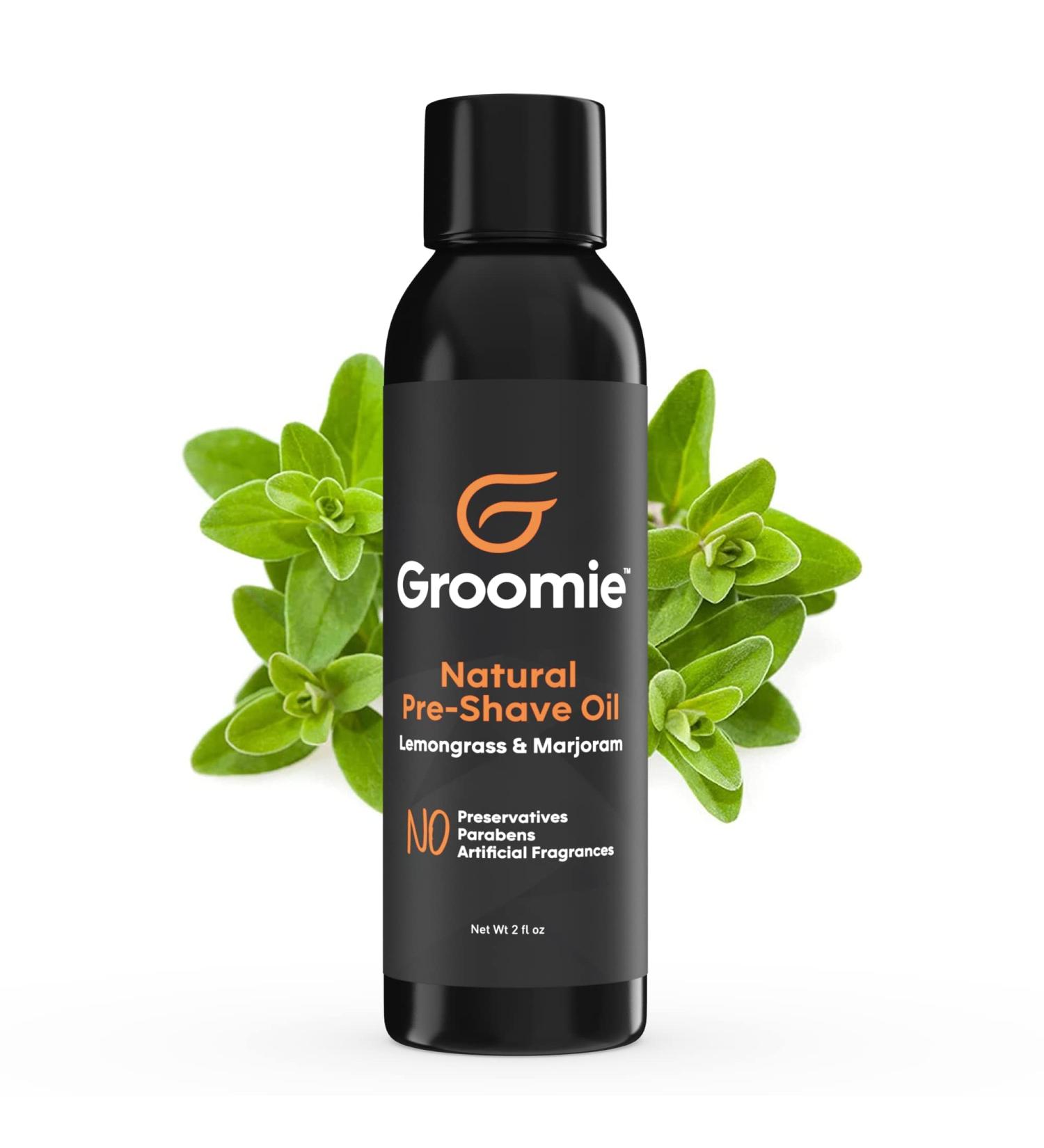 GROOMIE Natural Pre-Shave Oil for Bald Head - Plant Based Formula with Milk Thistle Seed & Essential Oils - Promotes Close Shave for Men & Women - Buy Online on GoSupps.com